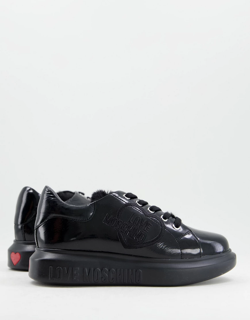 Love Moschino – Sneaker in Schwarz mit Herzlogo günstig online kaufen