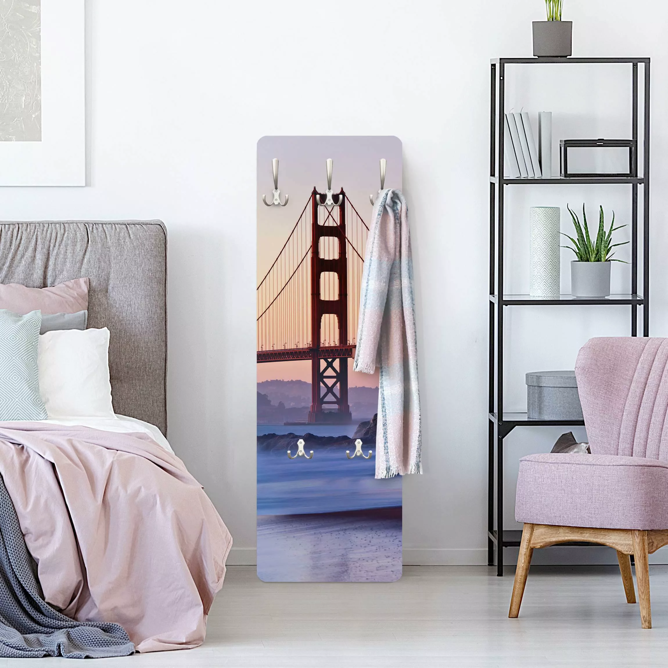 Wandgarderobe Holzpaneel Architektur & Skyline San Francisco Romance günstig online kaufen