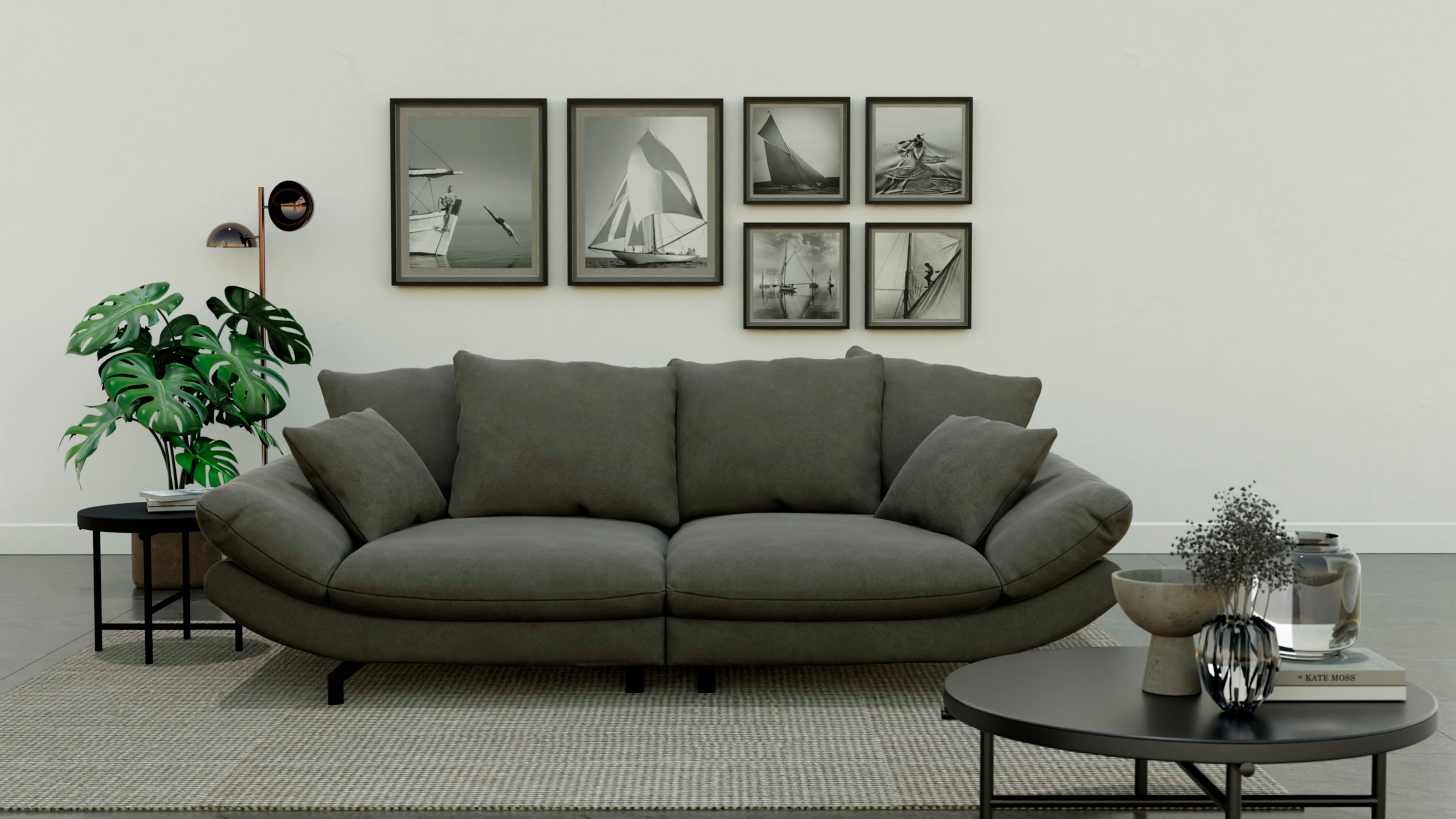 TRENDMANUFAKTUR Big-Sofa "Gizmo", mit weichem Sitzkomfort und zeitlosem Des günstig online kaufen