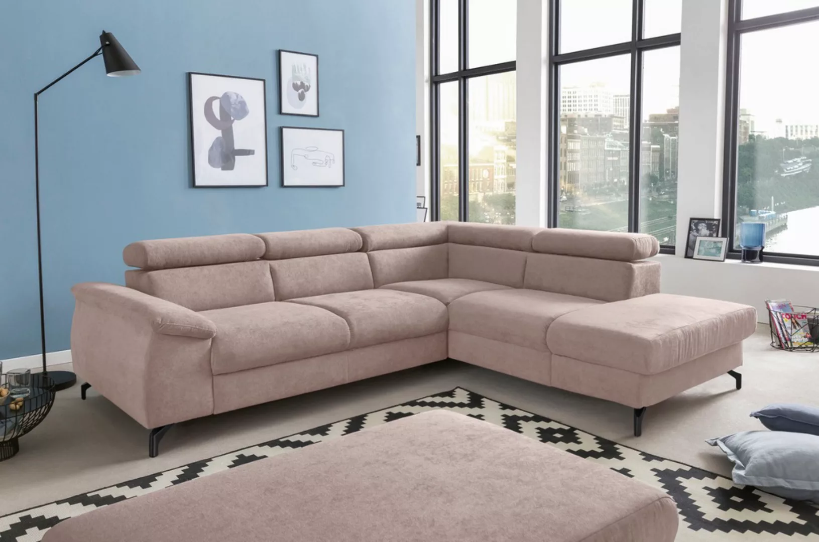 COTTA Ecksofa "Komaris L-Form", mit Kopfteilverstellung, wahlweise mit Bett günstig online kaufen