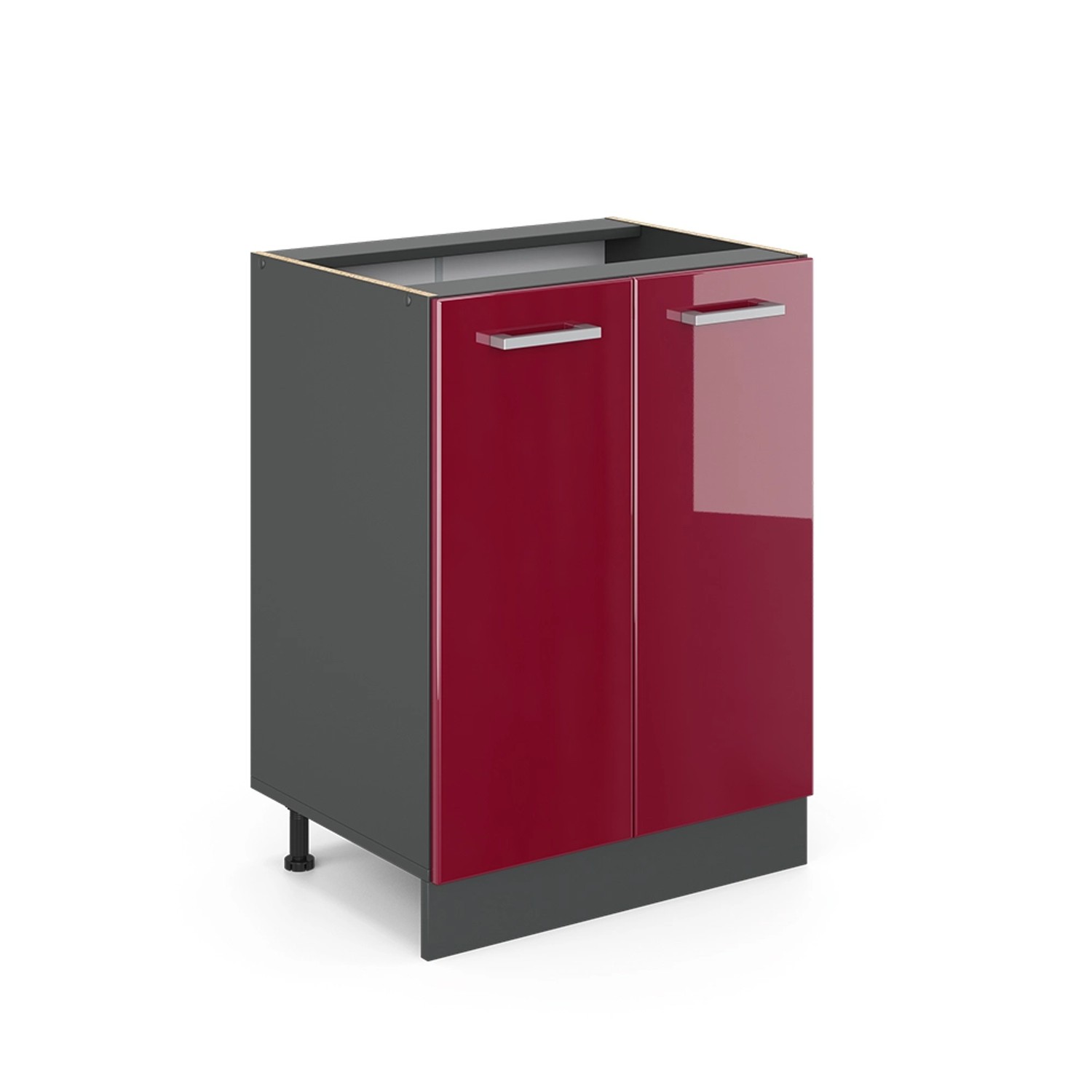 Vicco Unterschrank R-Line, Bordeaux Hochglanz/Anthrazit, 60 günstig online kaufen