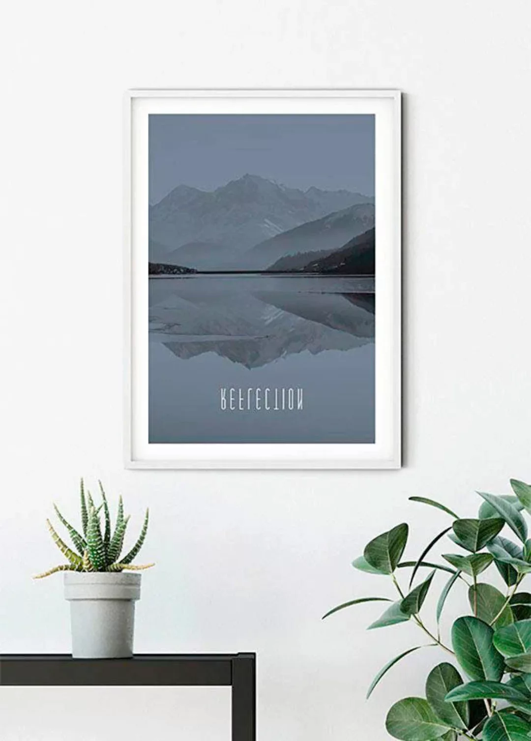 Komar Poster »Word Lake Reflection Steel«, Natur, (1 St.), Kinderzimmer, Sc günstig online kaufen