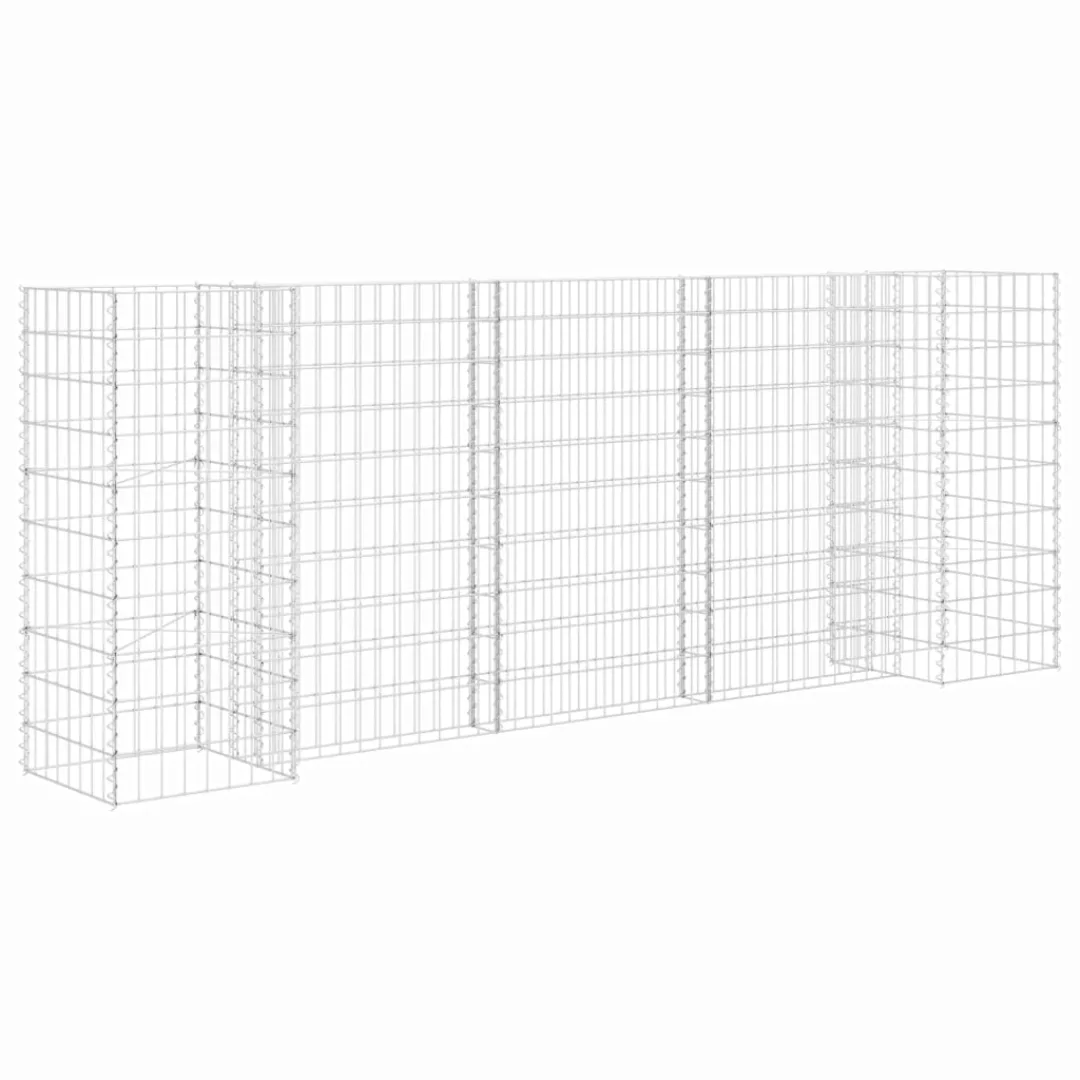 H-förmiger Gabionen-pflanzkorb Stahldraht 260x40x100 Cm günstig online kaufen