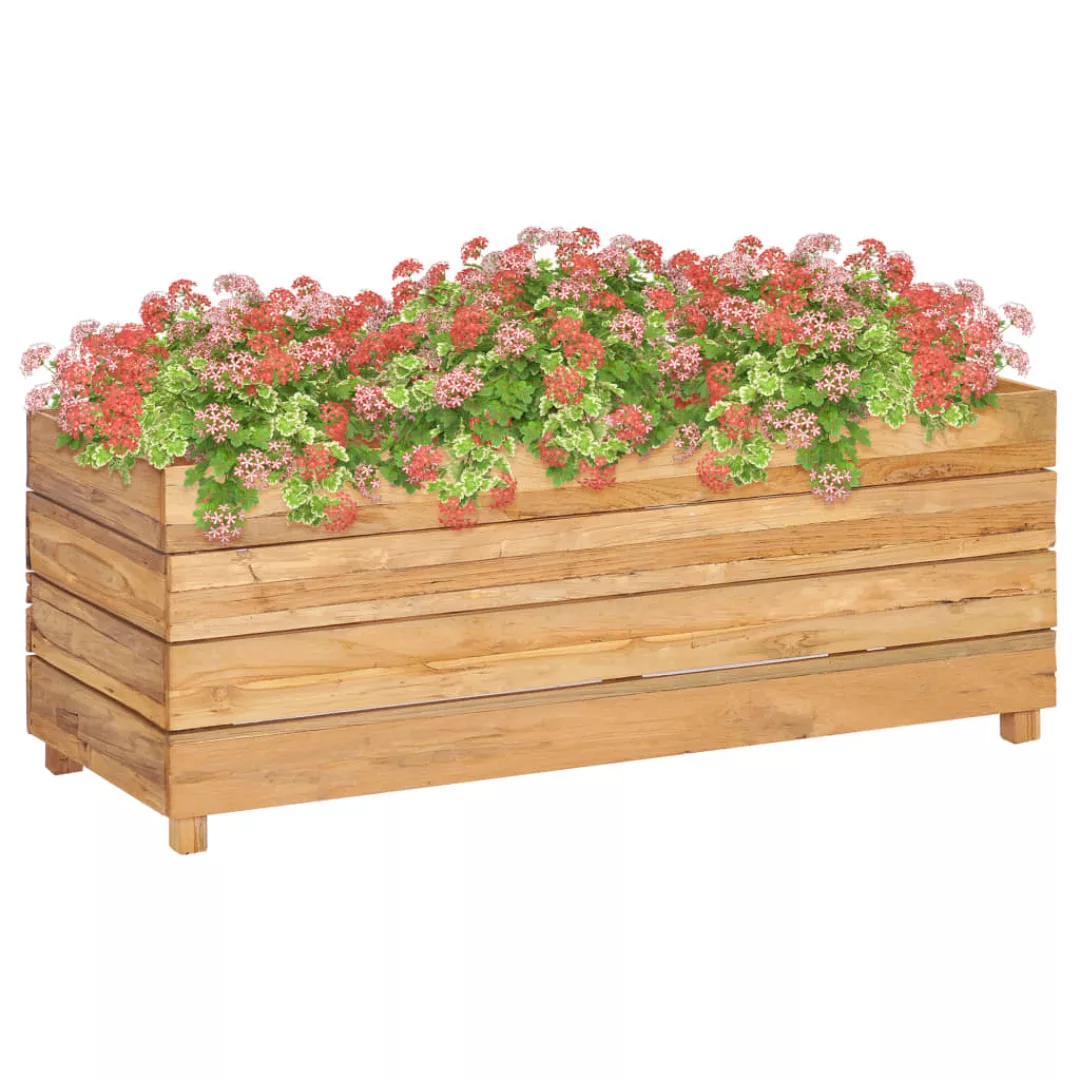 Hochbeet 100x40x38 Cm Teak Altholz Und Stahl günstig online kaufen