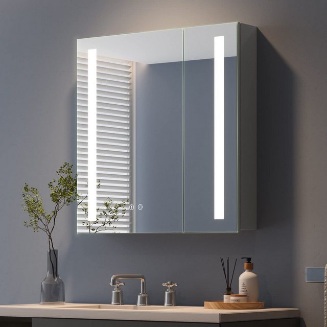 Dripex Badezimmerspiegelschrank LED Spiegelschrank Bad mit Steckdose und Gl günstig online kaufen