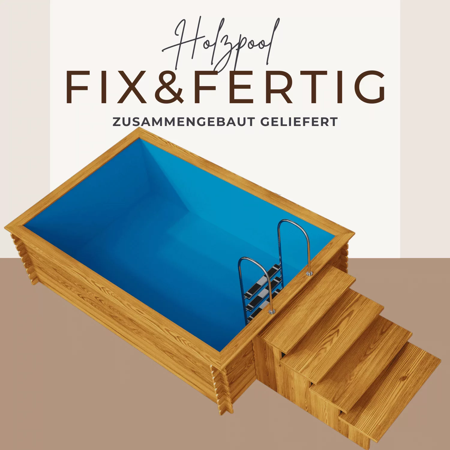 EDEN Holzmanufaktur Rechteckpool "Fix&Fertig Fichtenholz", (Set, 4 tlg.), i günstig online kaufen