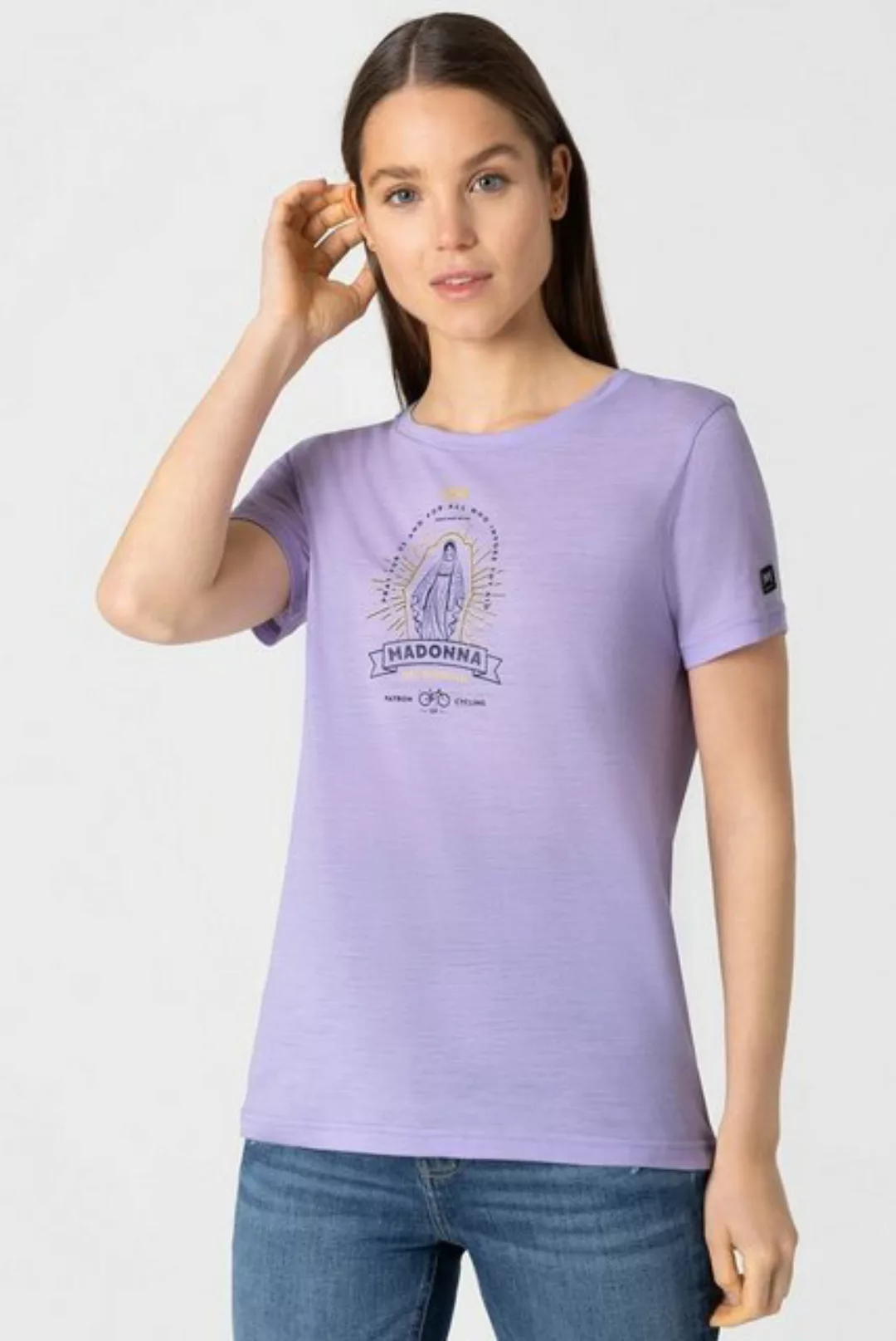 SUPER.NATURAL Print-Shirt Merino T-Shirt W SANTO PATRONA TEE pflegeleichter günstig online kaufen