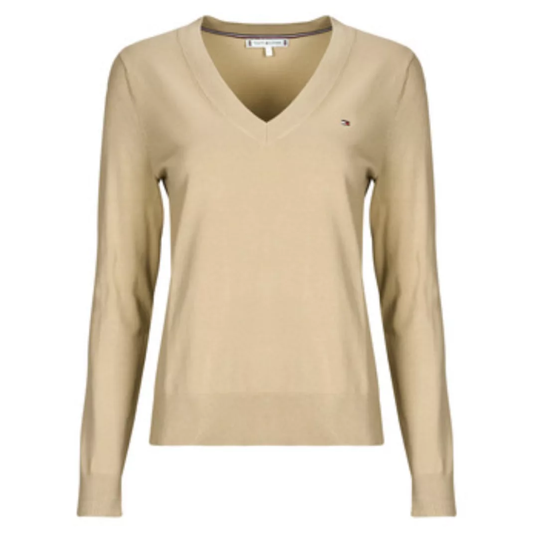 Tommy Hilfiger  Pullover CO JERSEY STITCH LS V-NK SWEATER günstig online kaufen