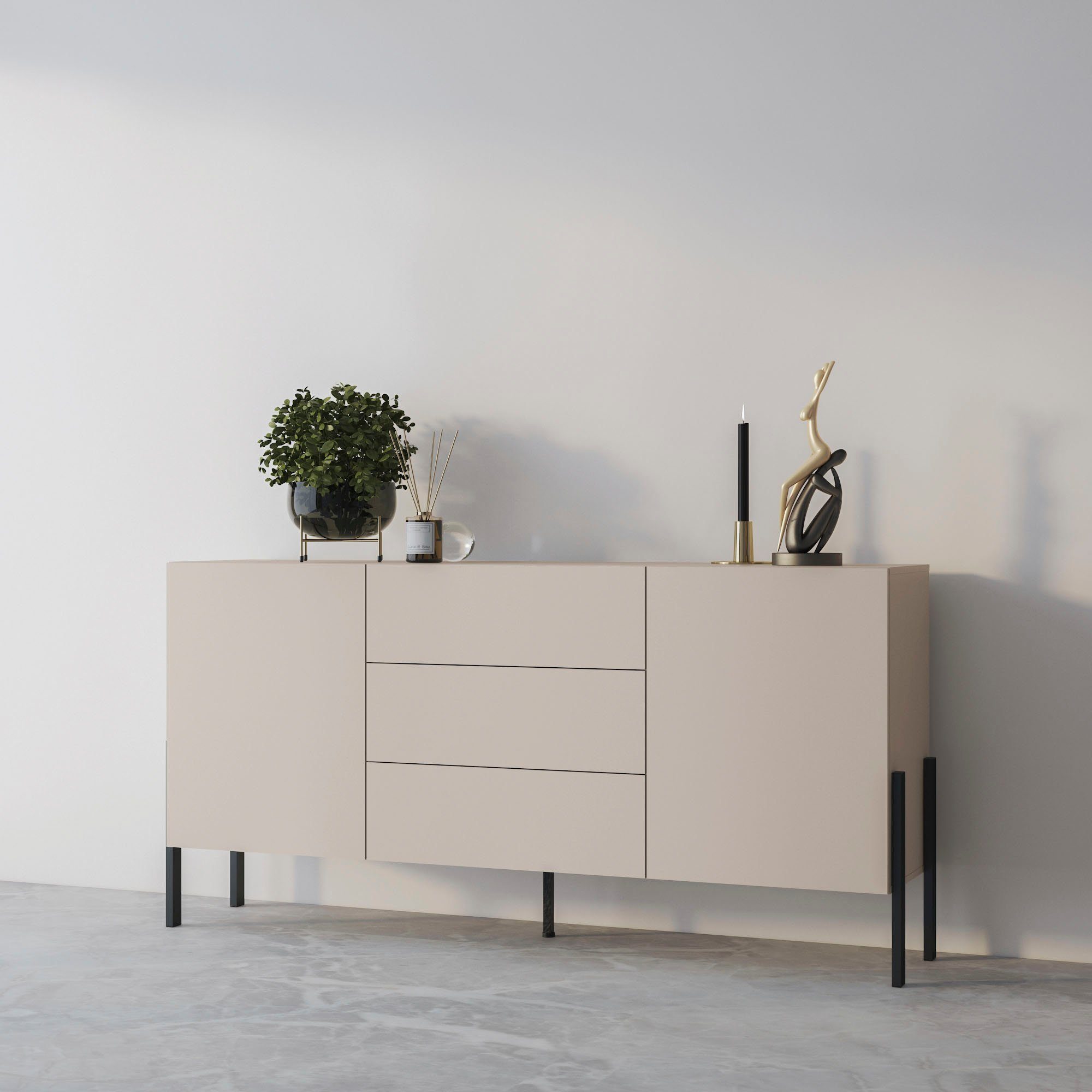INOSIGN Sideboard "Jukon, Breite 150 bzw.180 cm, moderne grifflose Kommode" günstig online kaufen