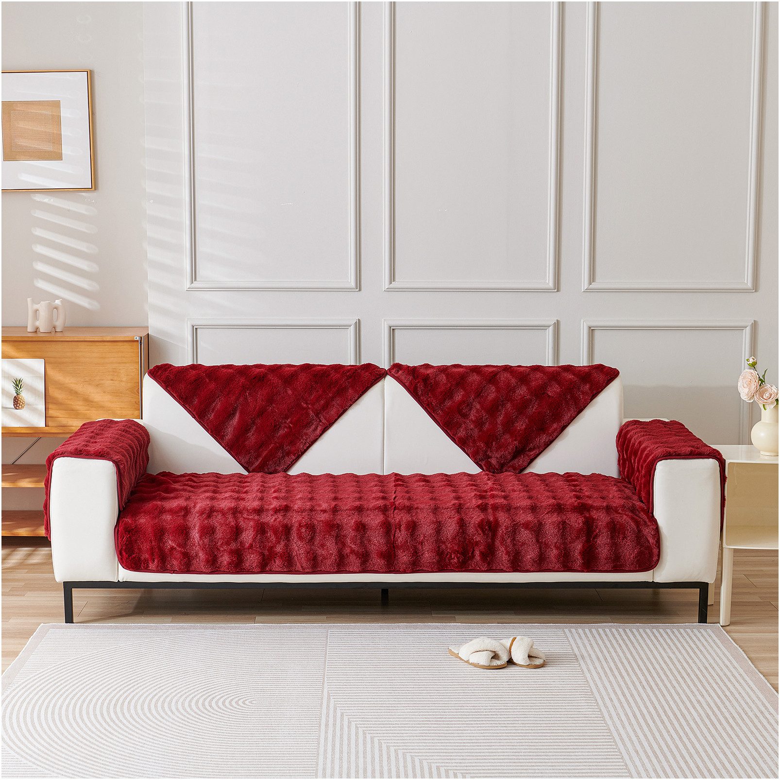 Sunicol Sofabezug Plüsch Dick Sofa Sitzkissenbezug, günstig online kaufen
