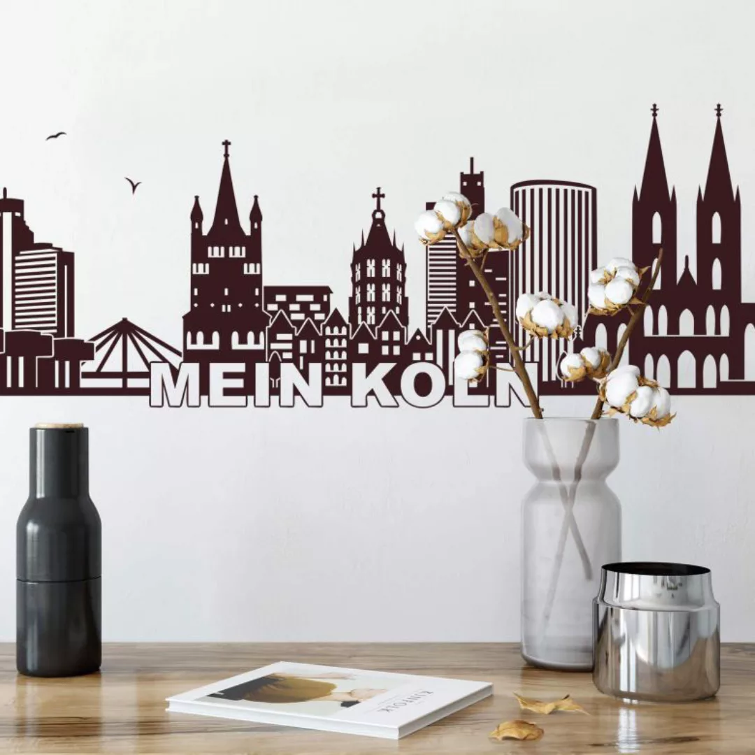 Wall-Art Wandtattoo »XXL Stadt Skyline Köln Fußball 120cm«, (1 St.), selbst günstig online kaufen