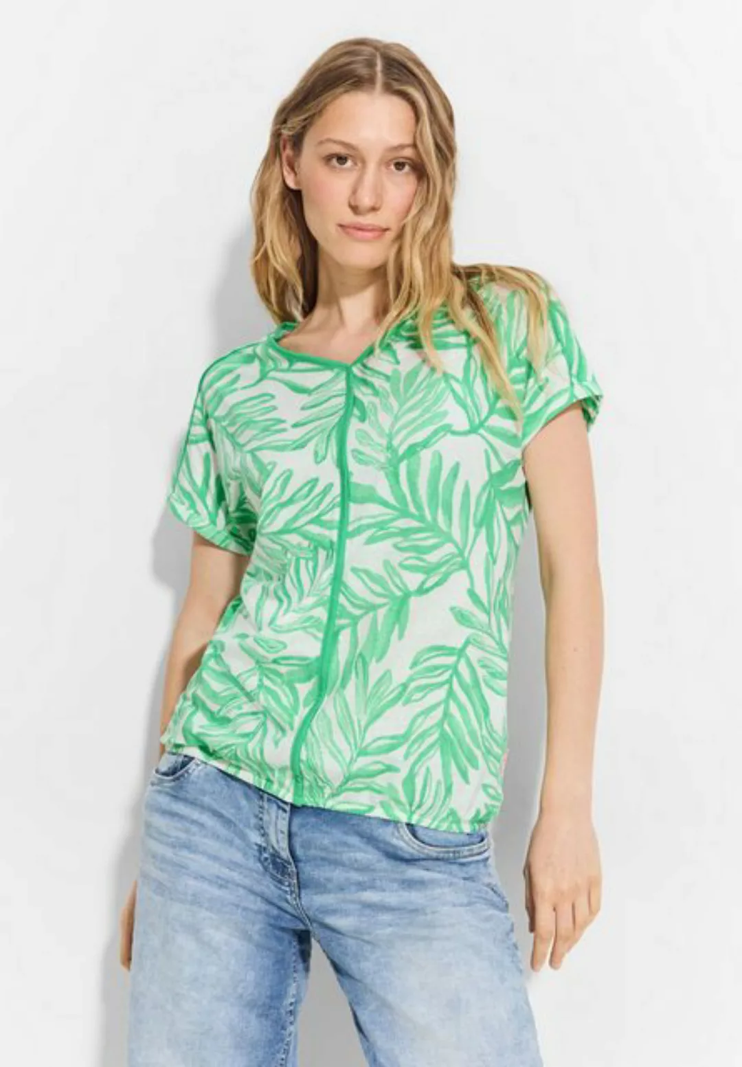 Cecil T-Shirt mit Blätterprint günstig online kaufen
