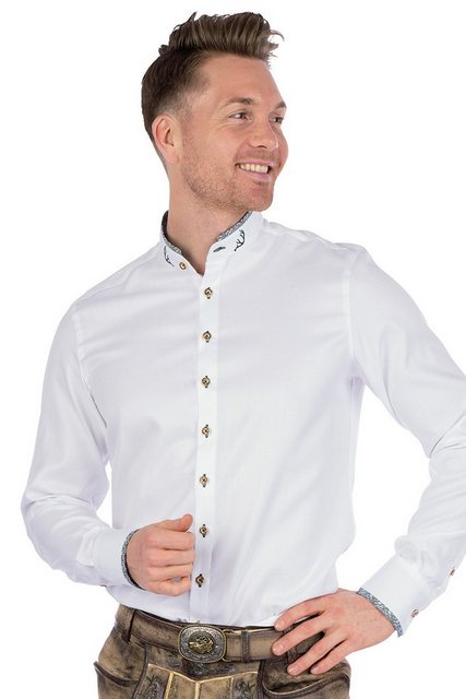 orbis Trachtenhemd Trachtenhemd - THOMEO - weiß/blau, weiß/olivgrün günstig online kaufen