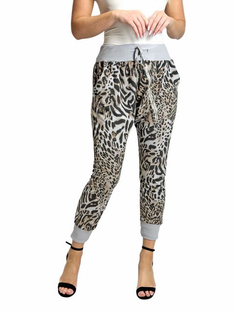 Mississhop Boyfriend-Hose Leo Print Tierprint Boyfriendhose Reißverschluss günstig online kaufen