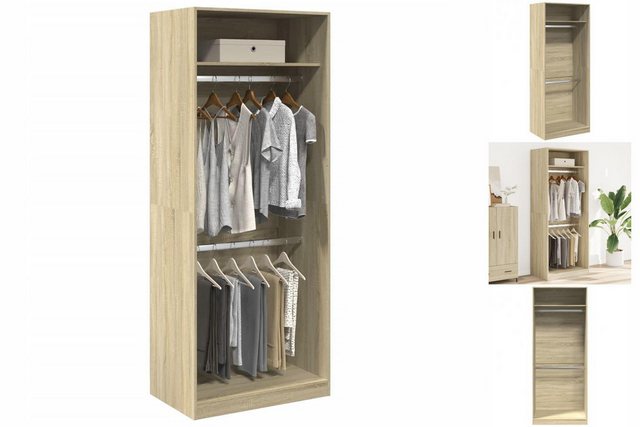 vidaXL Kleiderschrank Kleiderschrank Sonoma-Eiche 80x50x200 cm Holzwerkstof günstig online kaufen