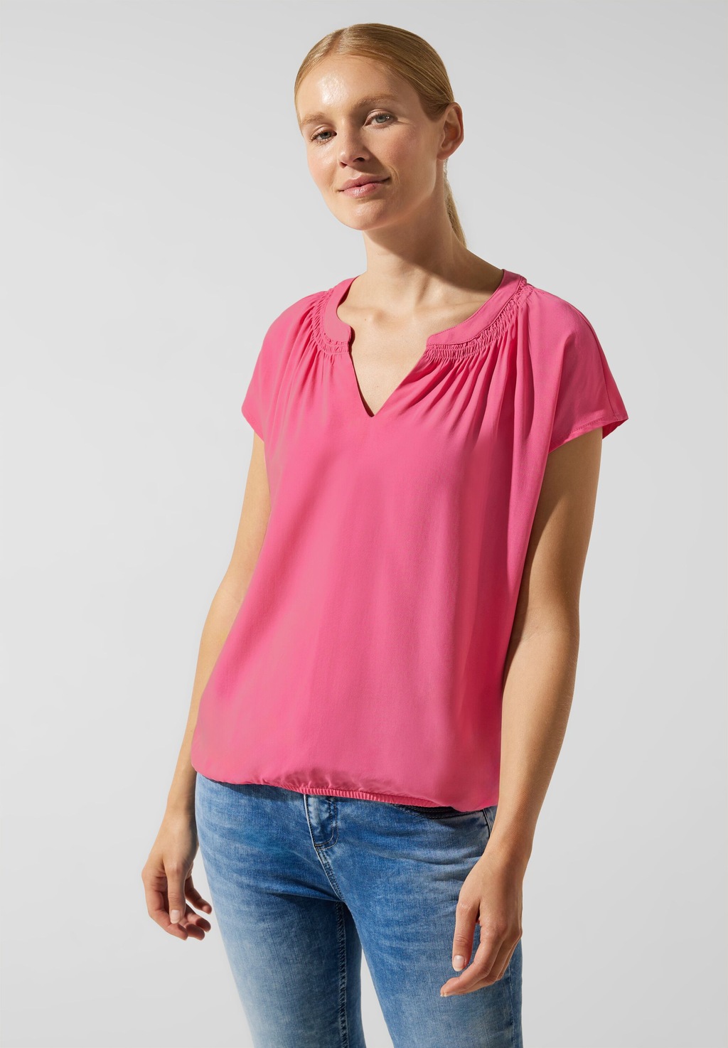 STREET ONE Shirtbluse, mit Raffung günstig online kaufen