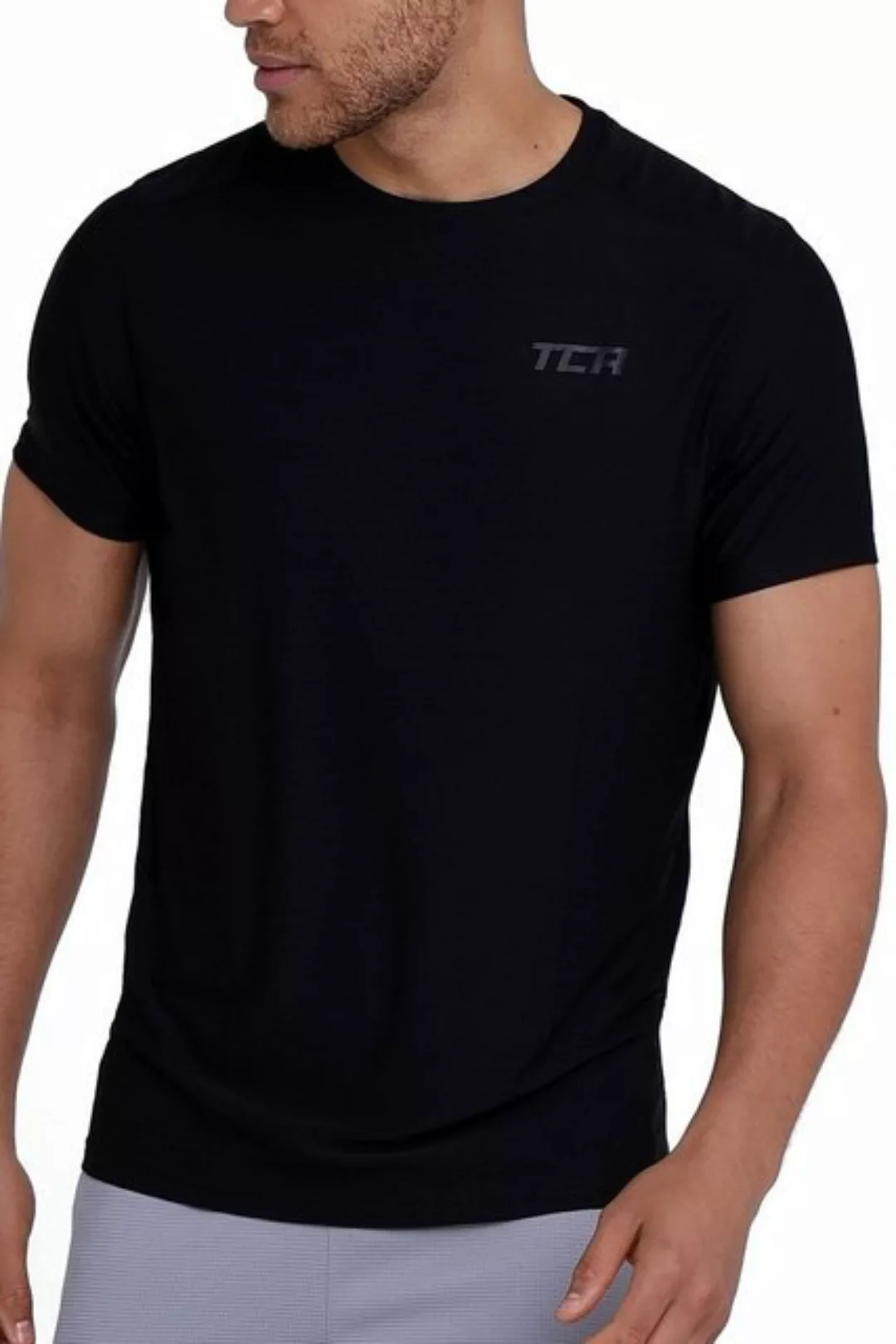TCA T-Shirt TCA Herren Galaxy Fitness Lauf Shirt - Schwarz (1-tlg) günstig online kaufen
