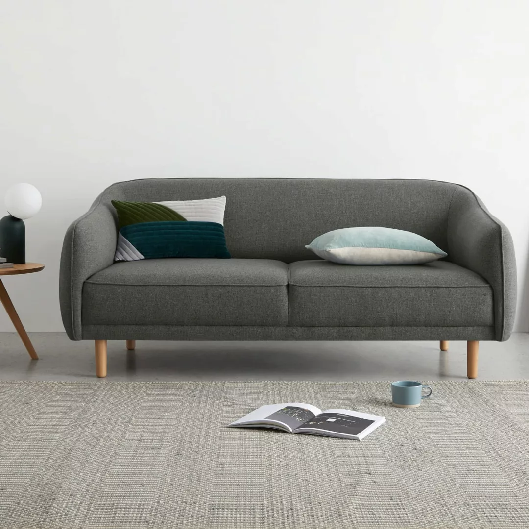 Haring 3-Sitzer Sofa, Dunkelgrau - MADE.com günstig online kaufen