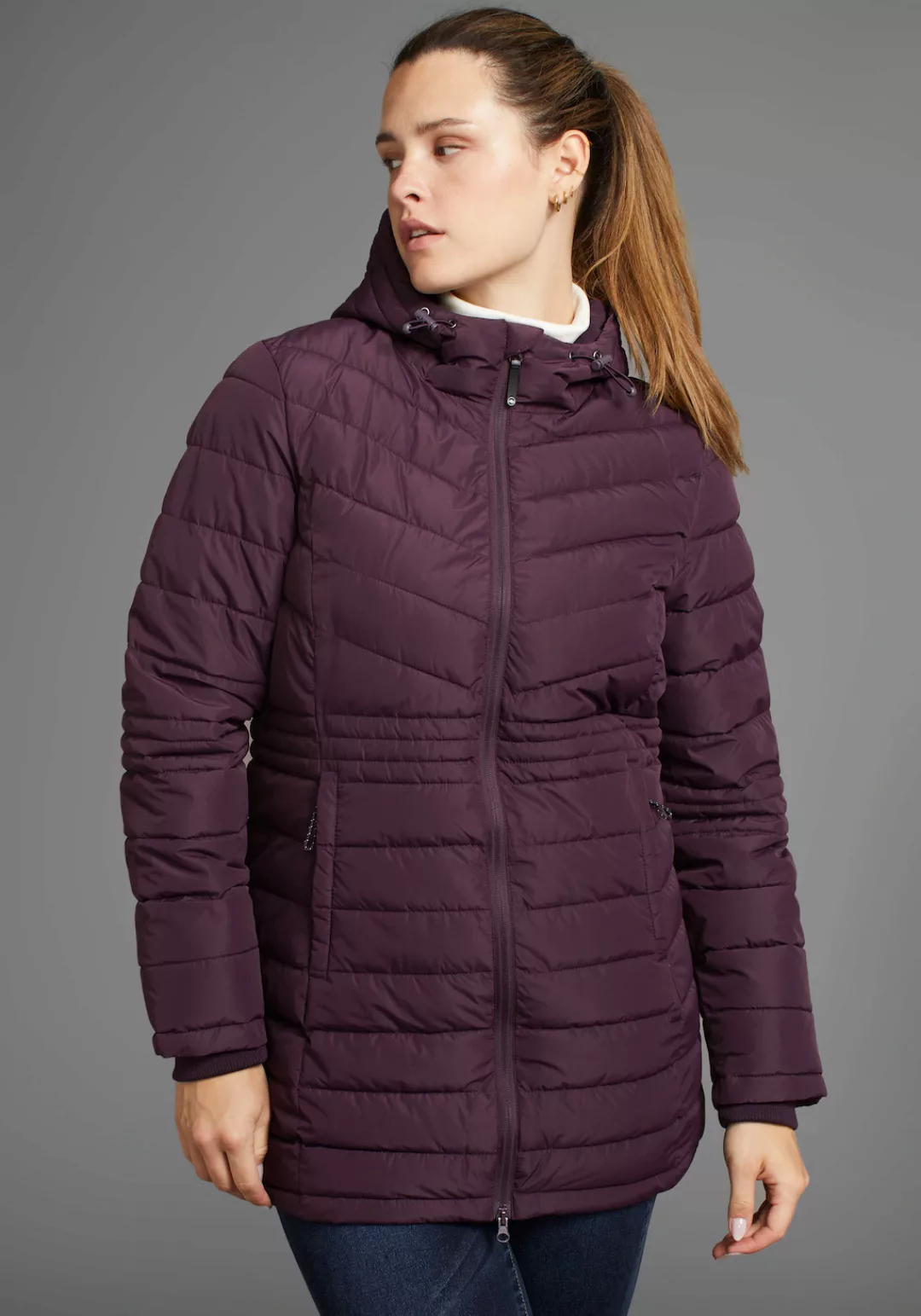 Polarino Steppjacke, mit Kapuze, für Übergang und kühle Tage, atmungsaktiv, günstig online kaufen