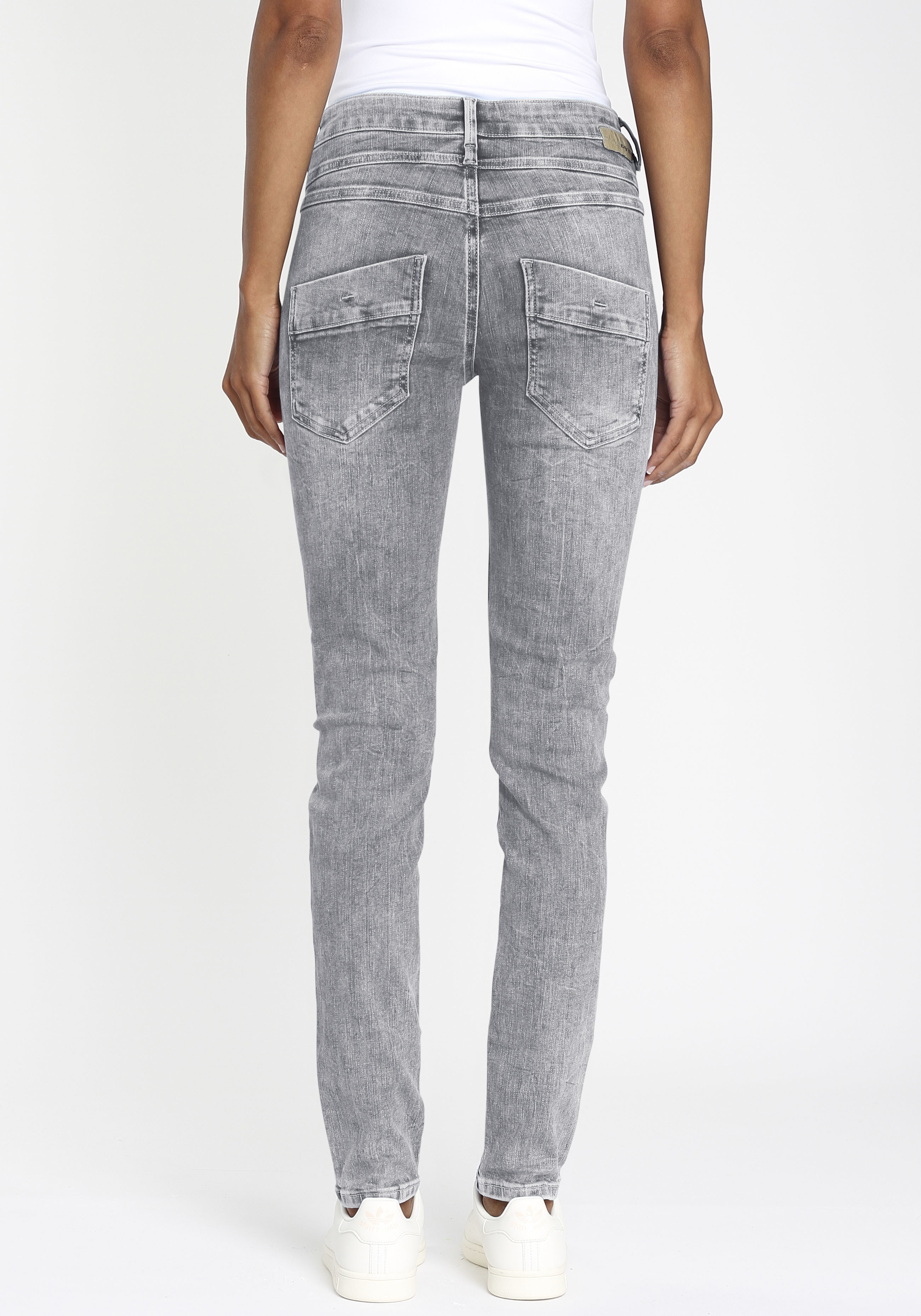 GANG Slim-fit-Jeans 94CARLI mit offener Knopfleiste günstig online kaufen
