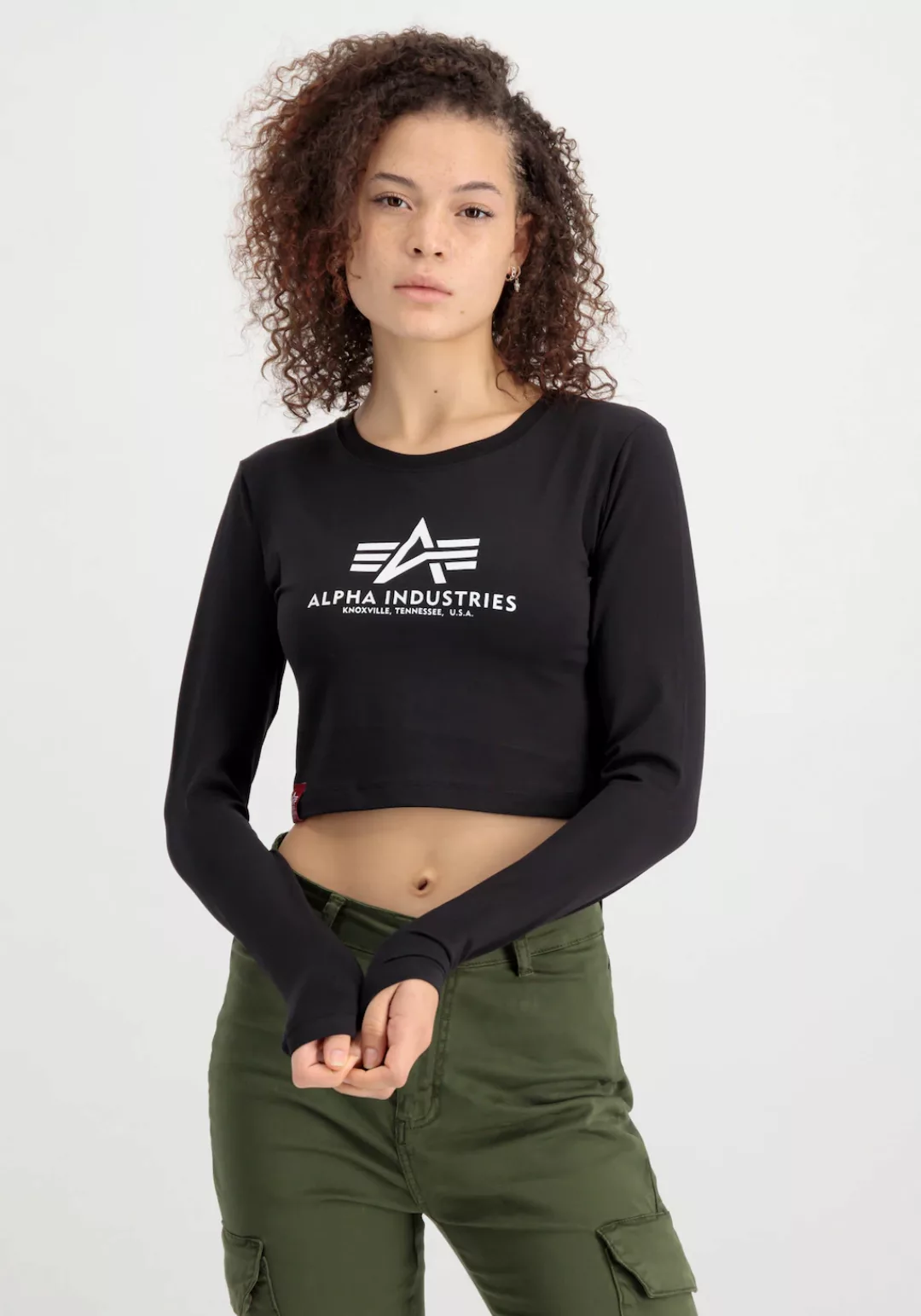 Alpha Industries Sweater "Alpha Industries Women - Longsleeves Basic Croppe günstig online kaufen