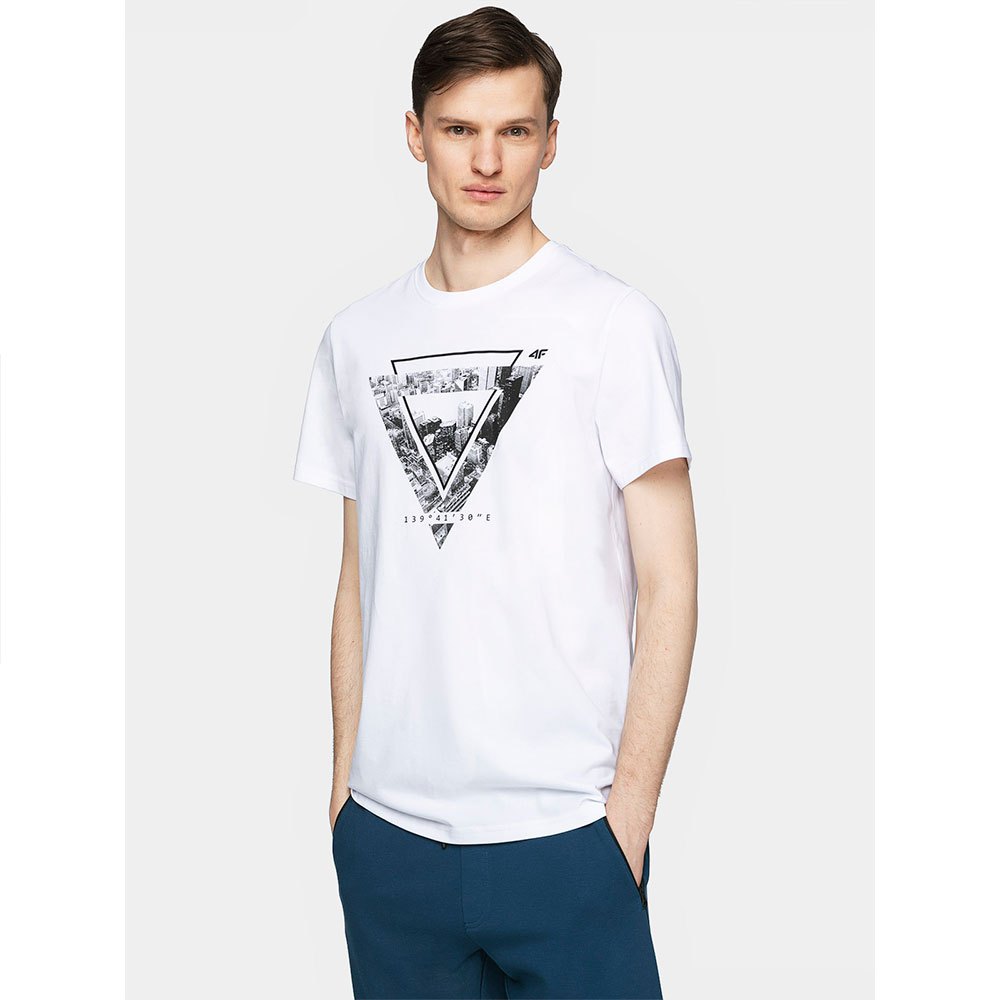 4f Kurzärmeliges T-shirt M White günstig online kaufen