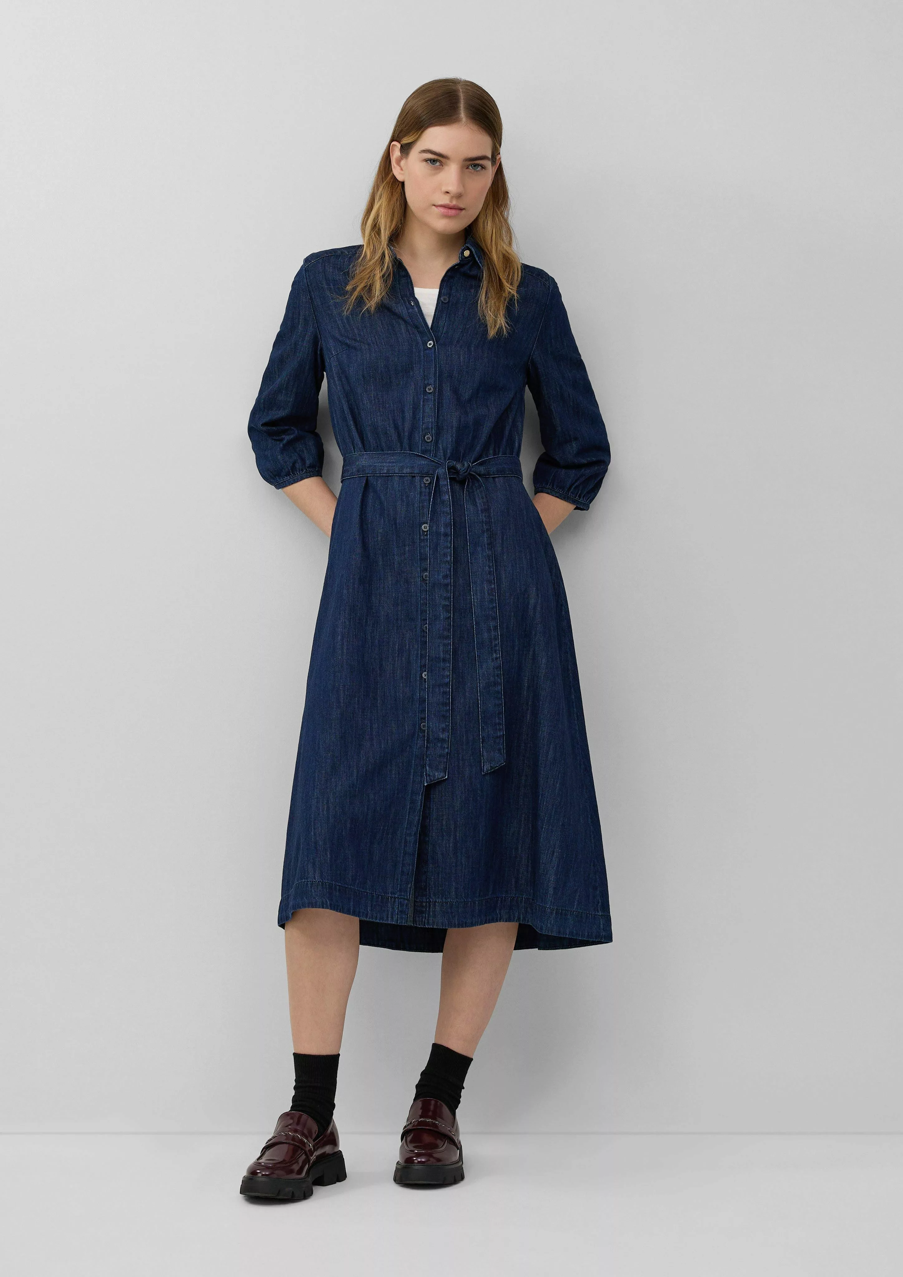 s.Oliver Maxikleid Jeanskleid mit 3/4-Ärmeln und günstig online kaufen