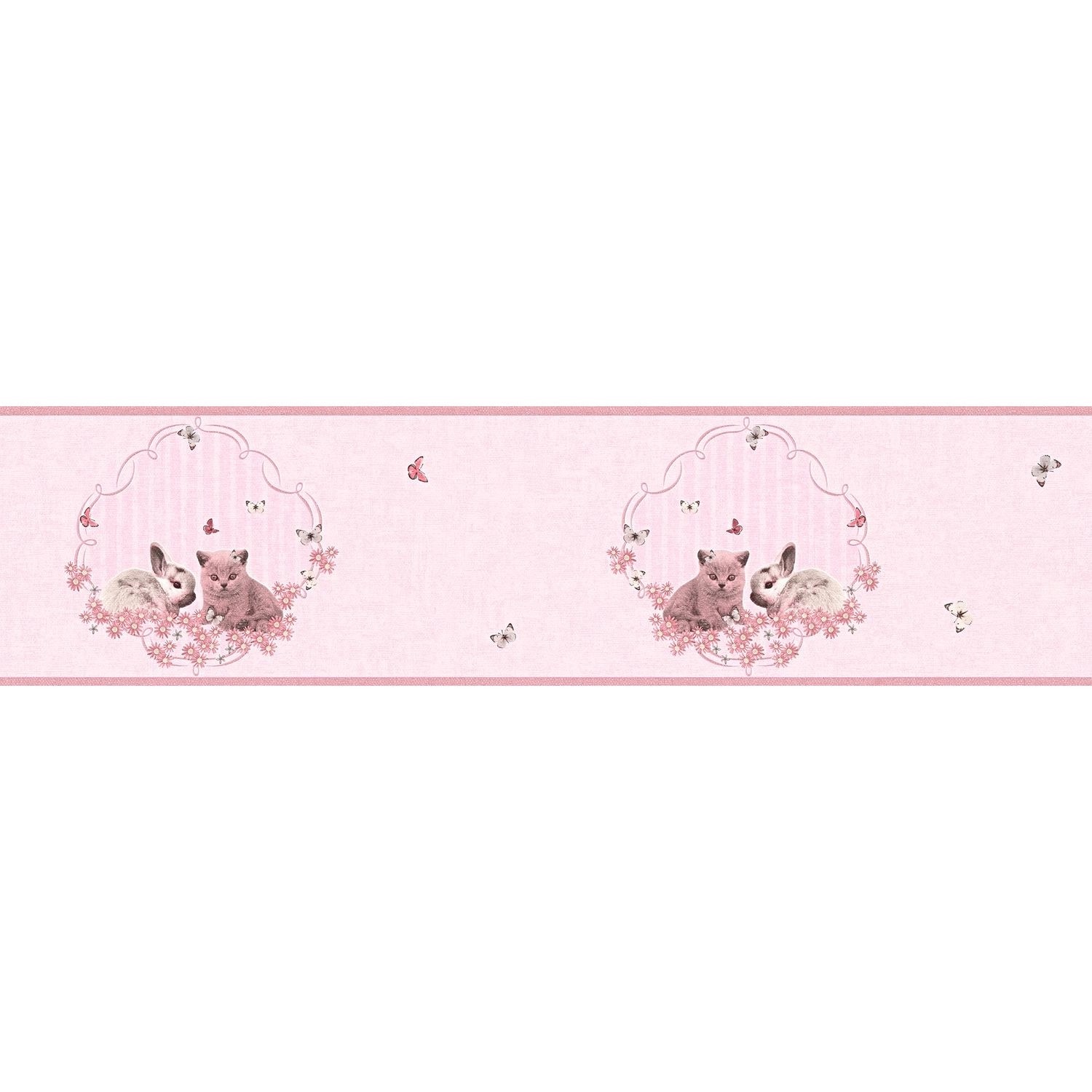 PROFHOME 355671-GU Tiermotiv Tapete Kindertapete Matt Rosa Pink 0,65 m2 0,1 günstig online kaufen