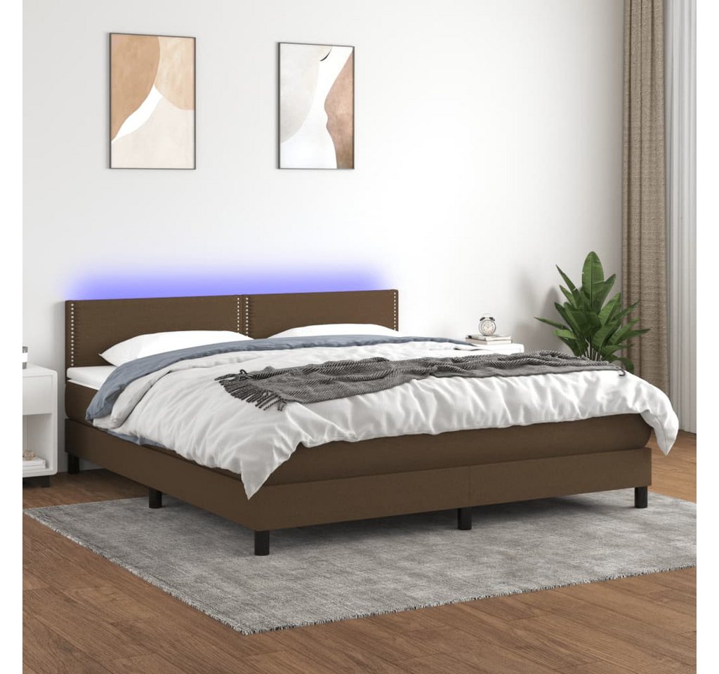 vidaXL Boxspringbett Bett Boxspringbett komplett mit Matratze & LED Stoff ( günstig online kaufen