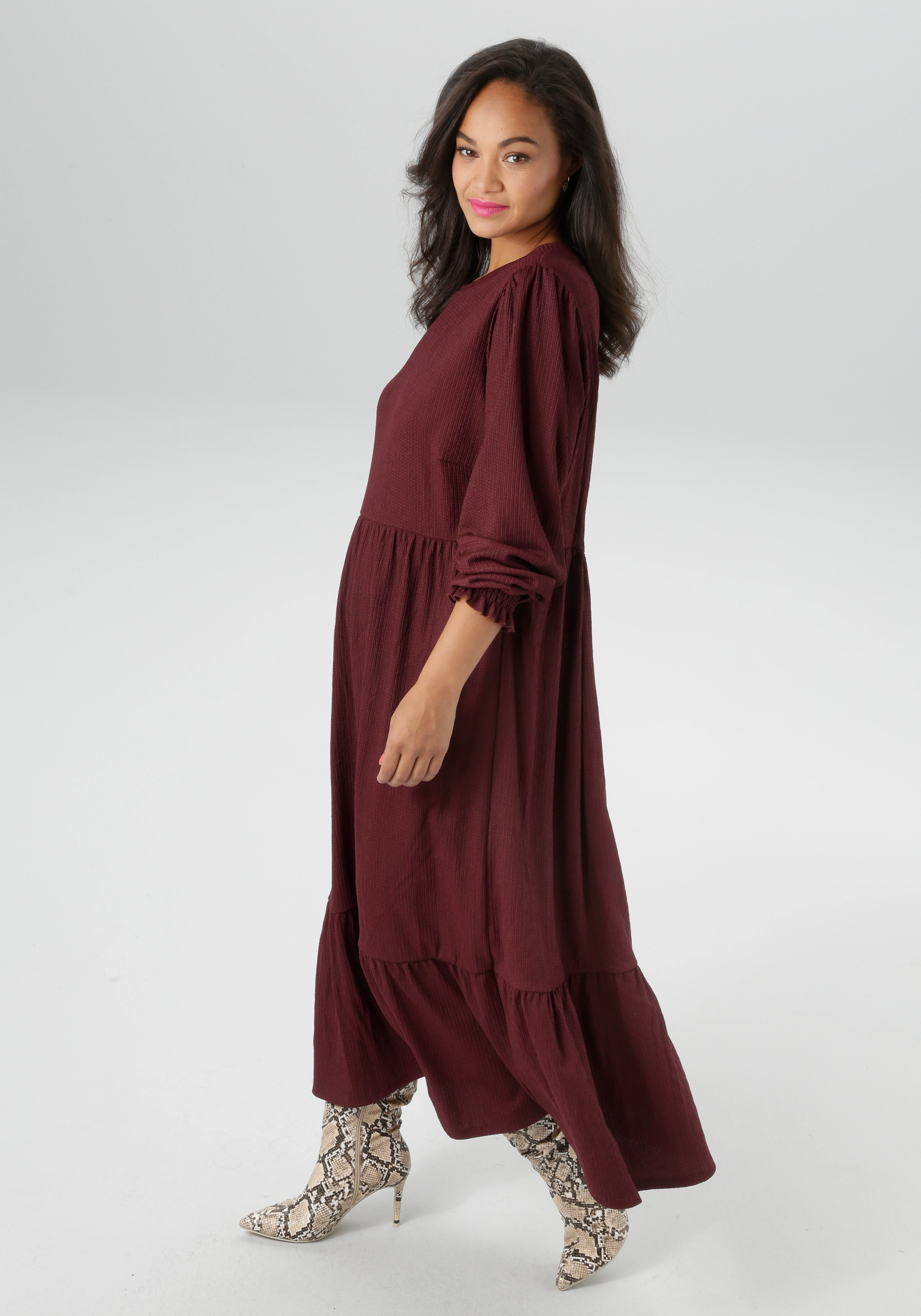 Aniston PLUS Jerseykleid, in trendiger Farbpalette - NEUE KOLLEKTION günstig online kaufen
