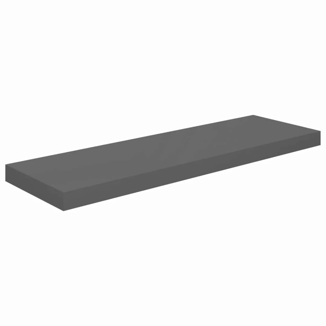 Schwebendes Wandregal Hochglanz-grau 80x23,5x3,8 Cm Mdf günstig online kaufen