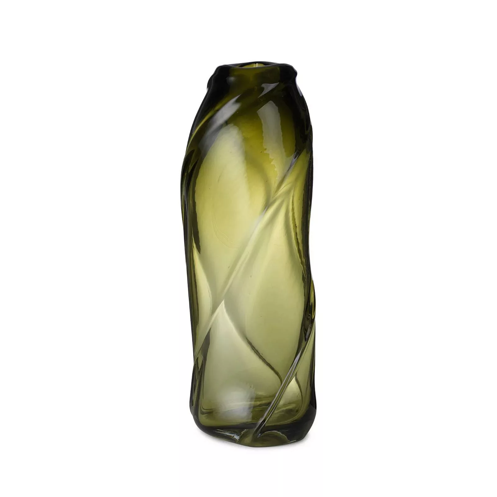 ferm LIVING Vase Water Swirl Tall, grün, Höhe 47 cm, Glas günstig online kaufen