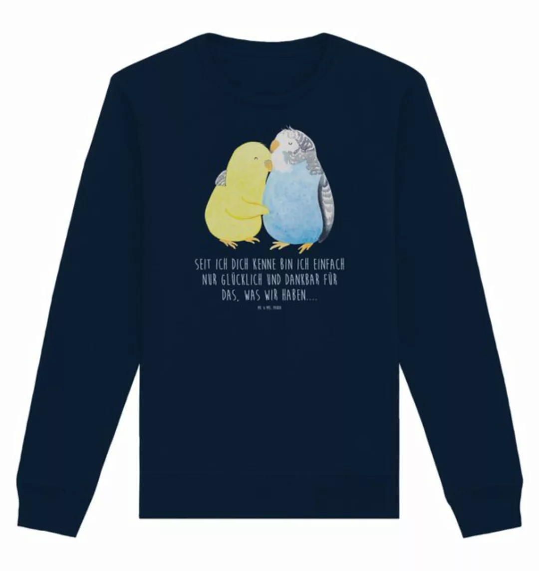 Mr. & Mrs. Panda Longpullover Größe XXL Wellensittich Liebe - French Navy - günstig online kaufen