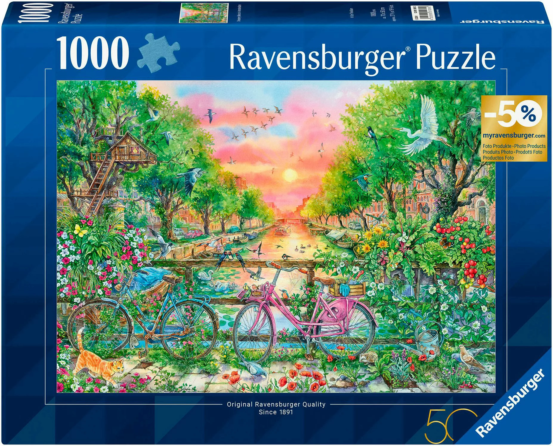 Ravensburger Puzzle Verträumte Fahrräder in Amsterdam, günstig online kaufen