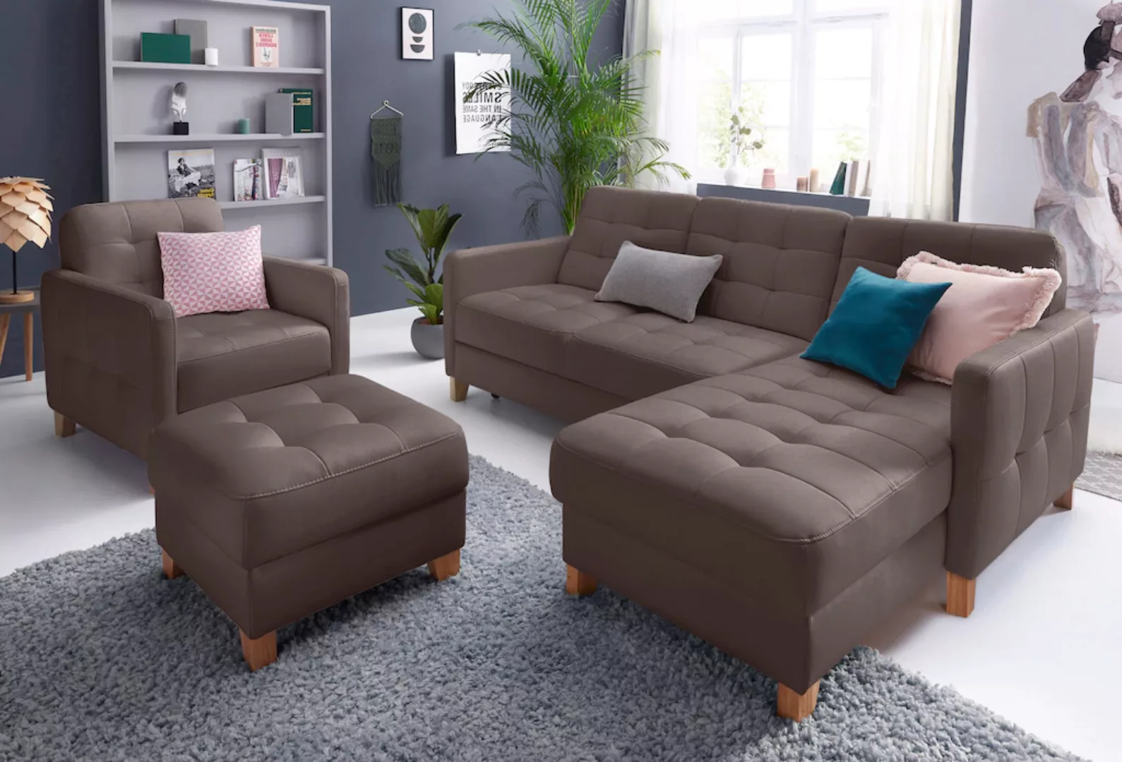 exxpo - sofa fashion Ecksofa "Elio, kompakt und komfortabel, bequem und zei günstig online kaufen