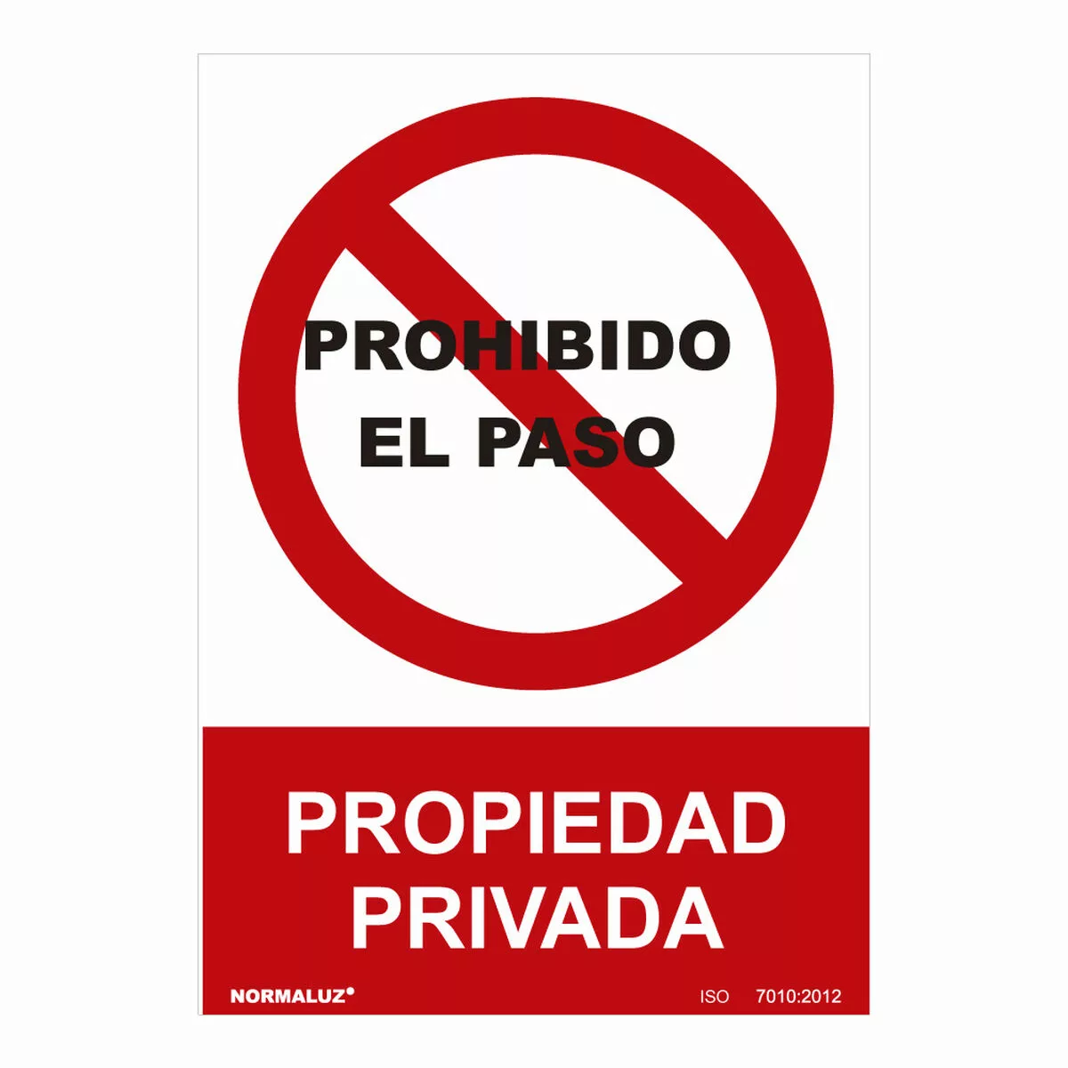 Schild Normaluz Prohibido El Paso Propiedad Privada Pvc (30 X 40 Cm) günstig online kaufen