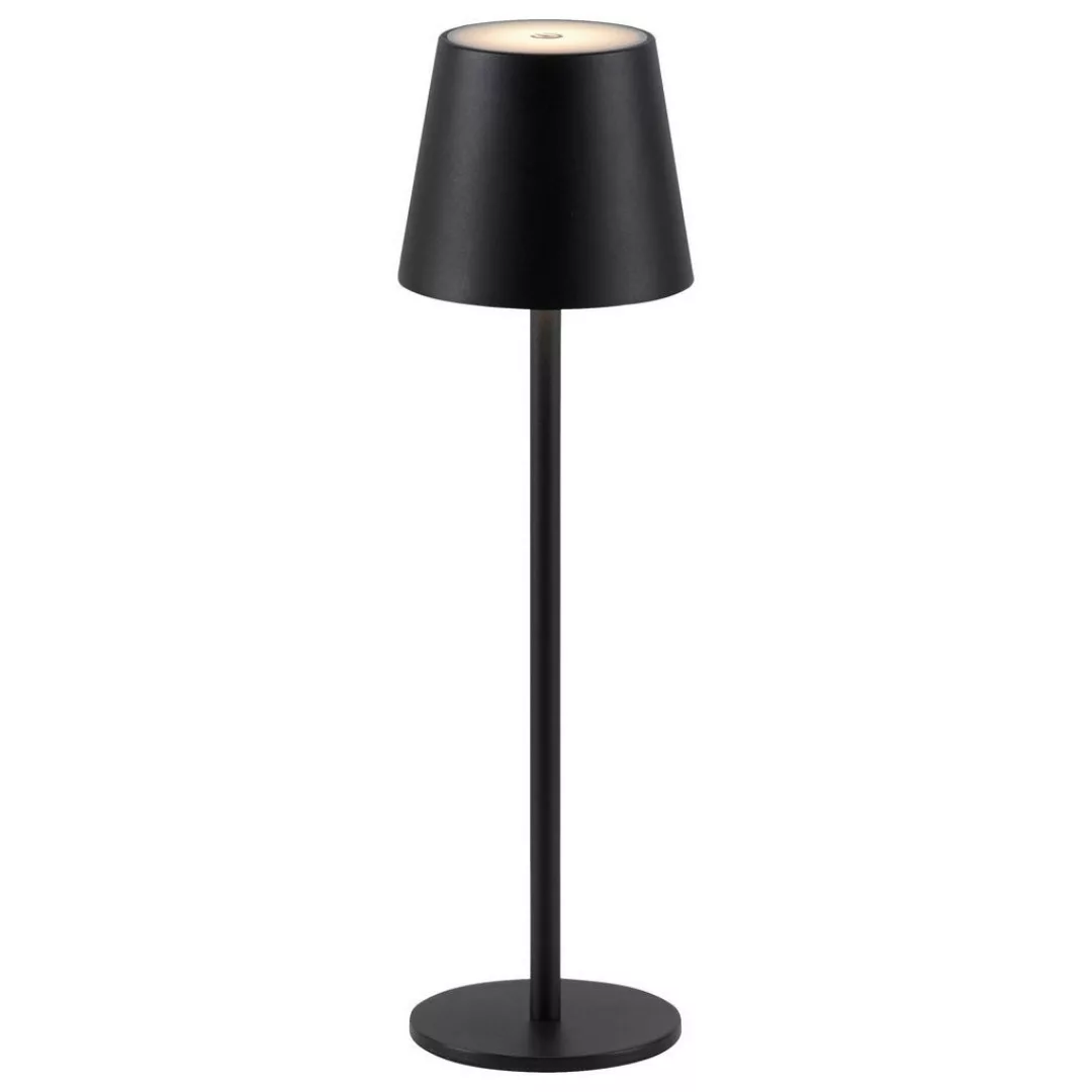 Just Light. LED-Akku-Tischleuchte Euria Schwarz 37 cm x Ø 110 günstig online kaufen