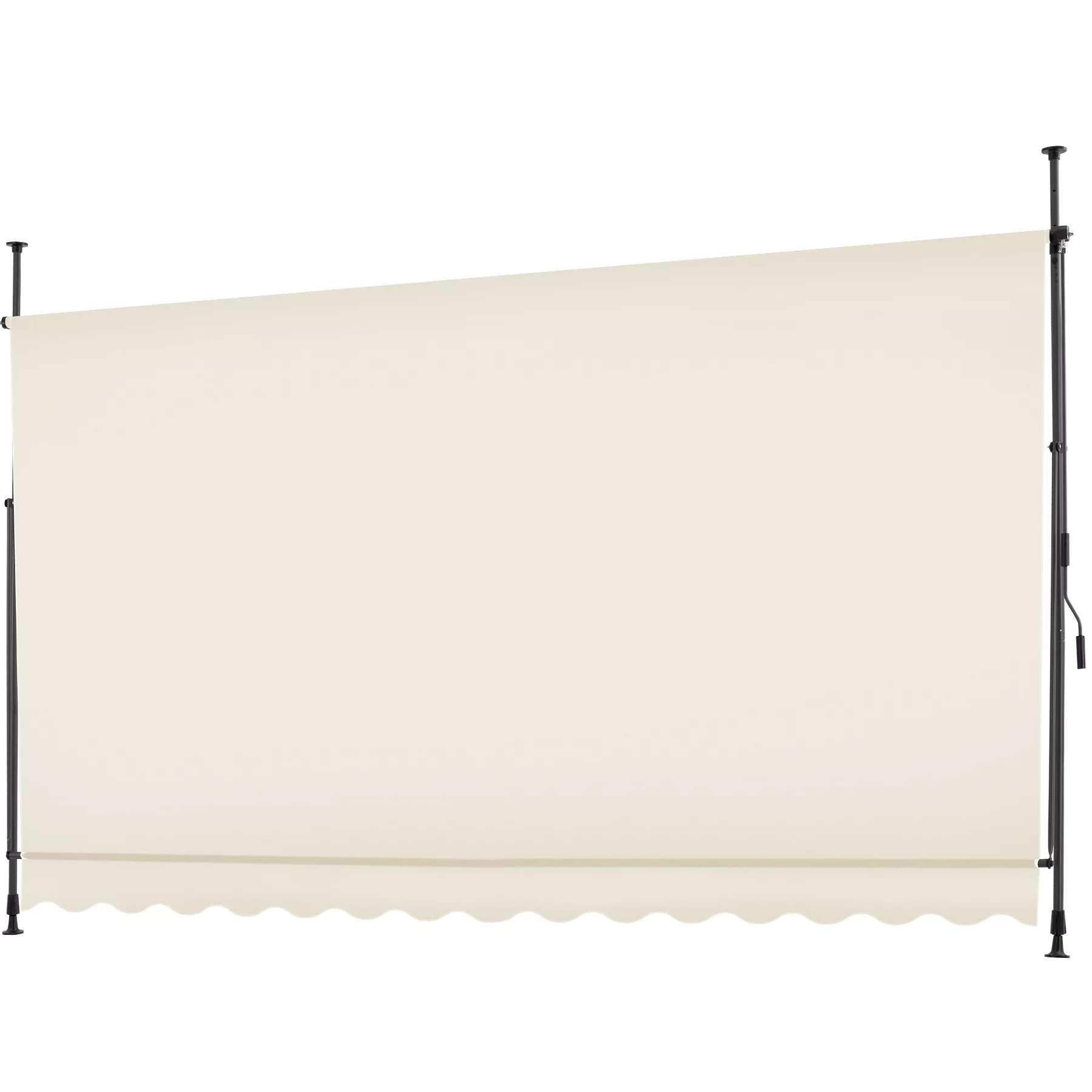 Klemmmarkise mit Handkurbel, höhenverstellbar - 350 x 180 cm, beige günstig online kaufen
