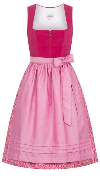 Nübler Trachtenkleid Midi Dirndl Karla in Pink von Nübler günstig online kaufen