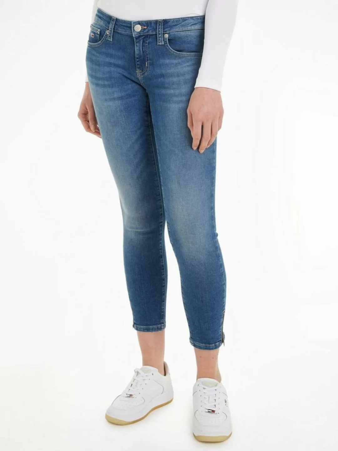 Tommy Jeans Skinny-fit-Jeans LW SKN ANK ZIP AH1230 mit Logostickerei günstig online kaufen