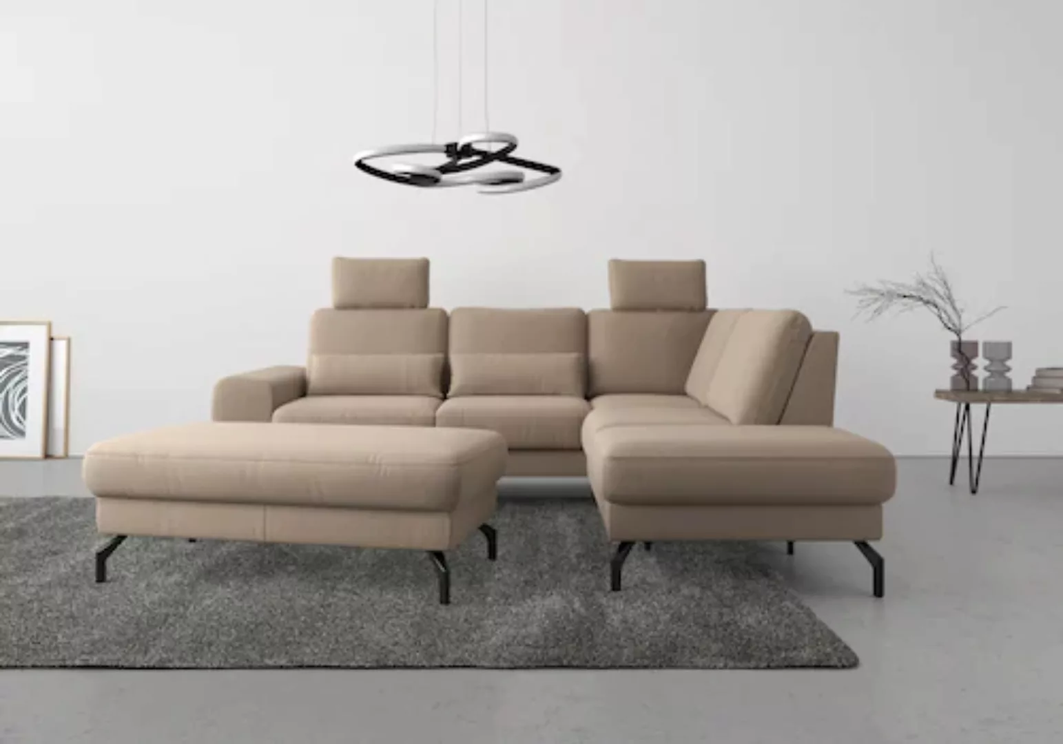 sit&more Ecksofa »Cinturo L-Form«, inklusive Sitztiefenverstellung und Fede günstig online kaufen