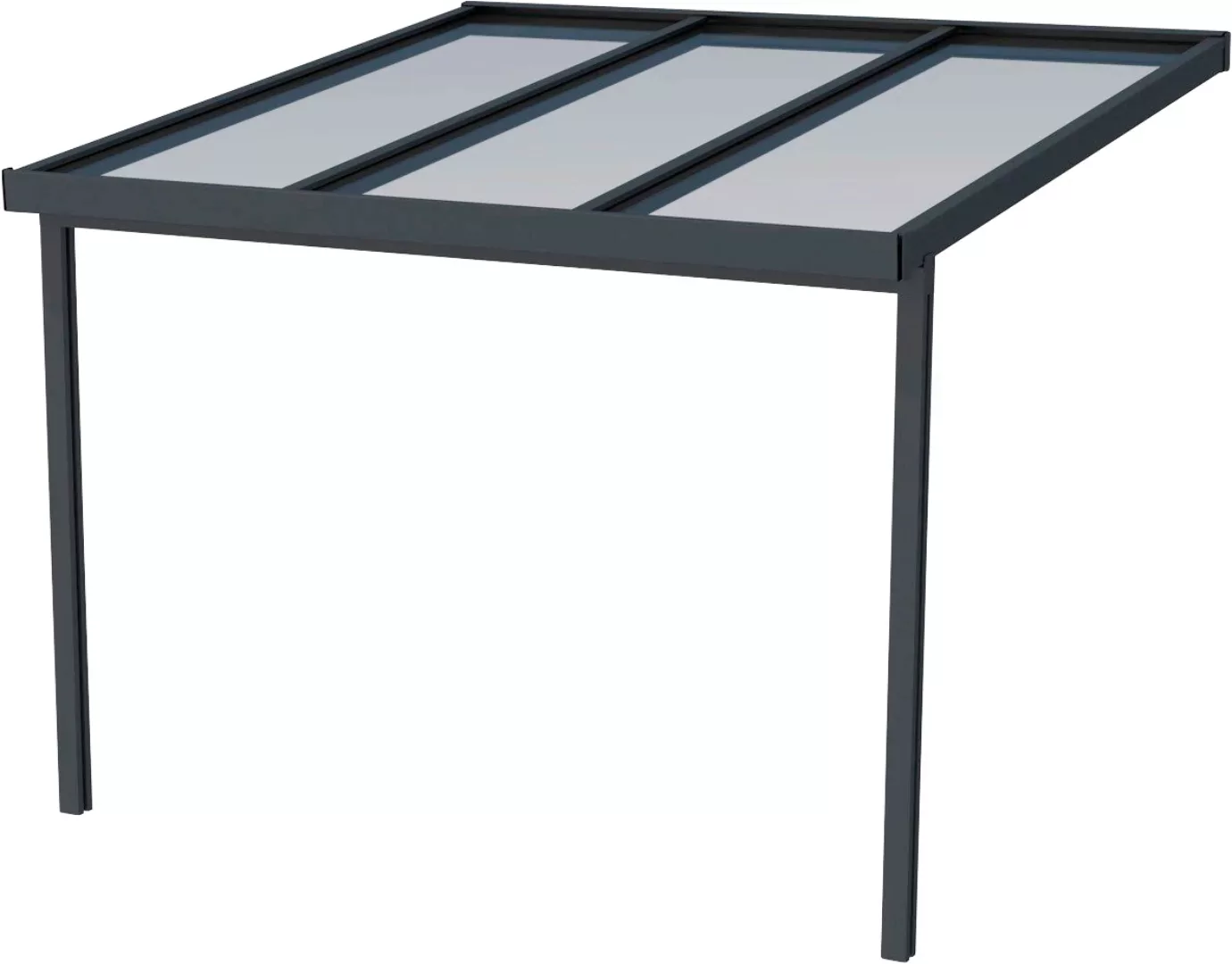 Terrassenüberdachung Premium (BxT) 309 cm x 306 cm Anthrazit Polycarbonat K günstig online kaufen