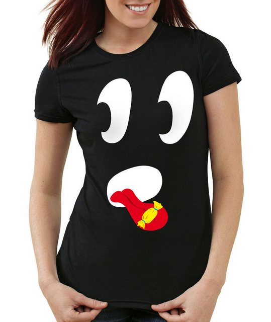 style3 T-Shirt Süßer Geist Halloween Fasching Kostüm Gesicht Party Gag Fun günstig online kaufen