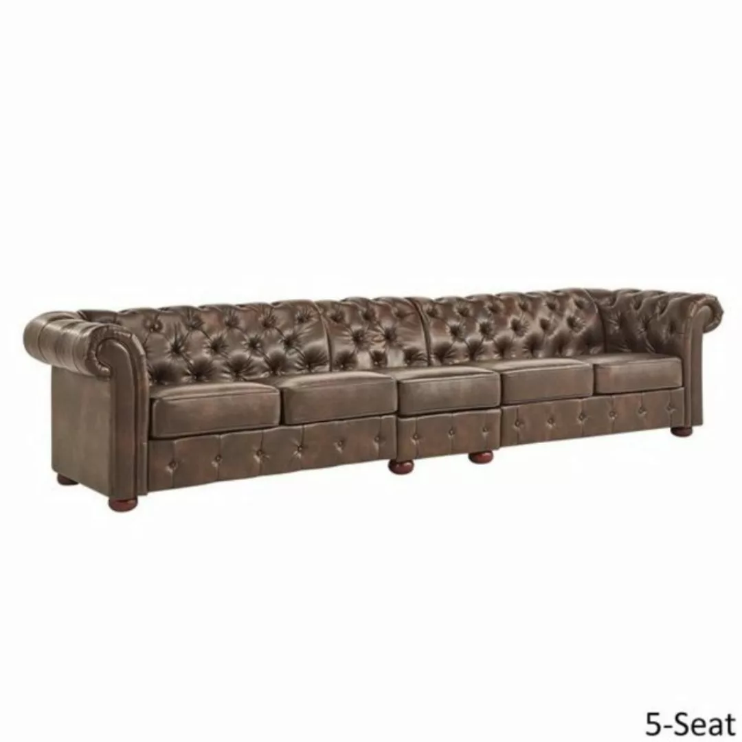 JVmoebel Chesterfield-Sofa, Chesterfield 5 Sitzer Sofa Design Sofa Couch 31 günstig online kaufen