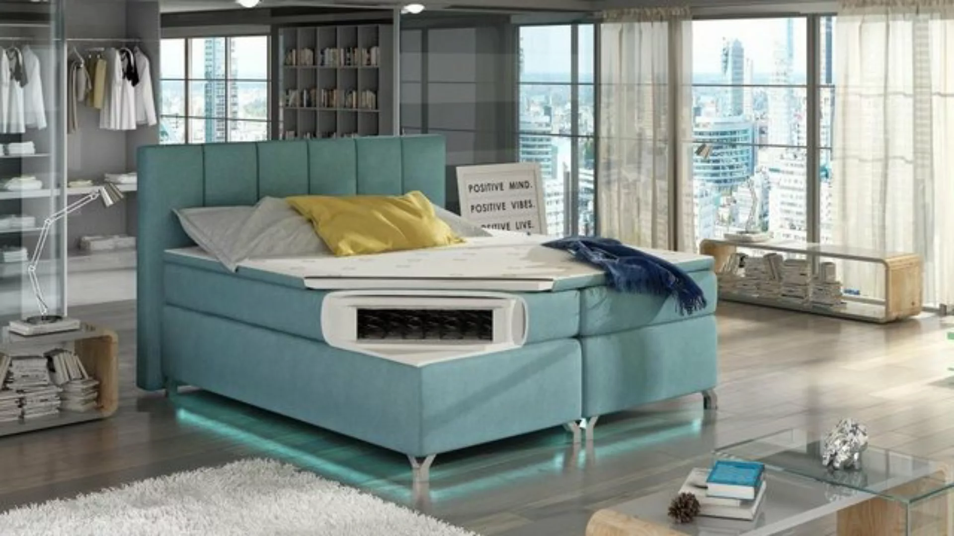 JVmoebel Bett Luxus Designer Polsterbett Bett Betten Designerbett Boxspring günstig online kaufen