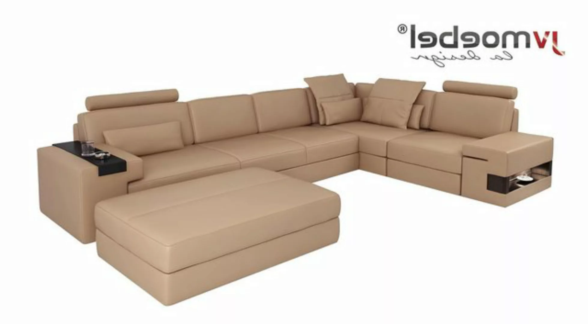 Xlmoebel Ecksofa Neues L-Form Wohnzimmer Polstermöbel Set mit Hocker in mod günstig online kaufen