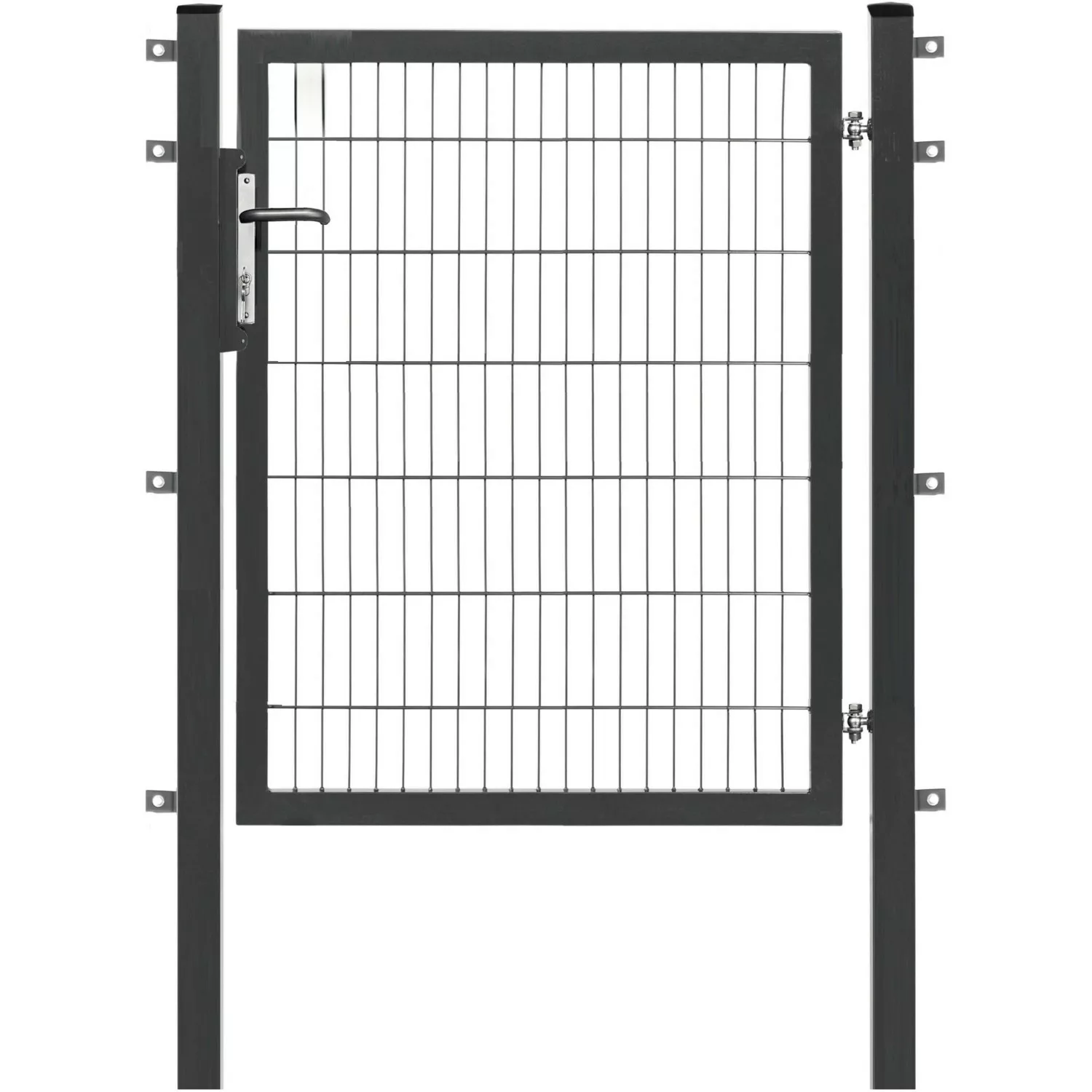 Floraworld Einzeltor Premium Doppelstabmattenfüllung Anthrazit 140 cm x 120 günstig online kaufen