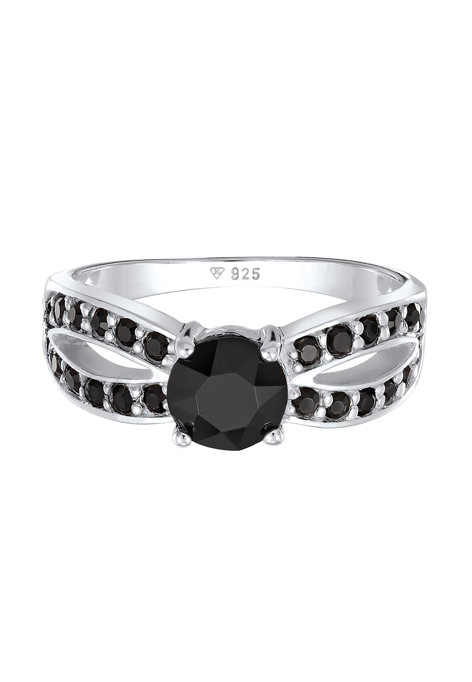 Elli Fingerring Solitär Glamourös Kristall 925 günstig online kaufen