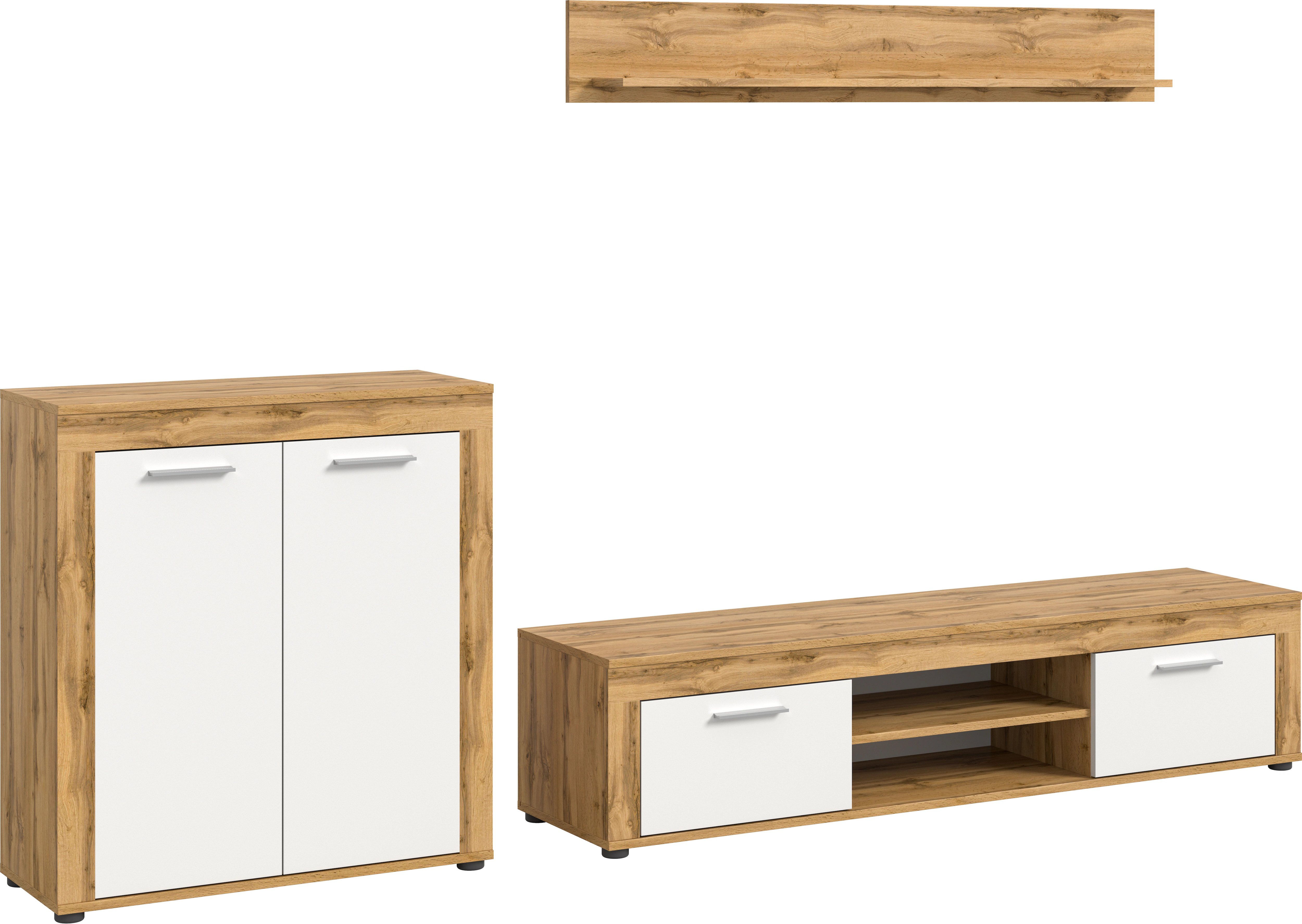 INOSIGN Wohnzimmer-Set "Aosta, Breite 255cm, bestehend aus Highboard, Lowbo günstig online kaufen