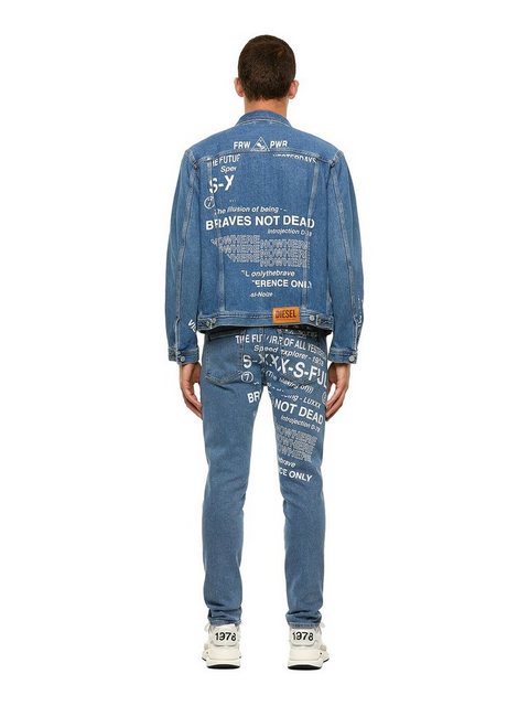 Diesel Slim-fit-Jeans Einzigartiges Print Design - D-Strukt 009DX günstig online kaufen